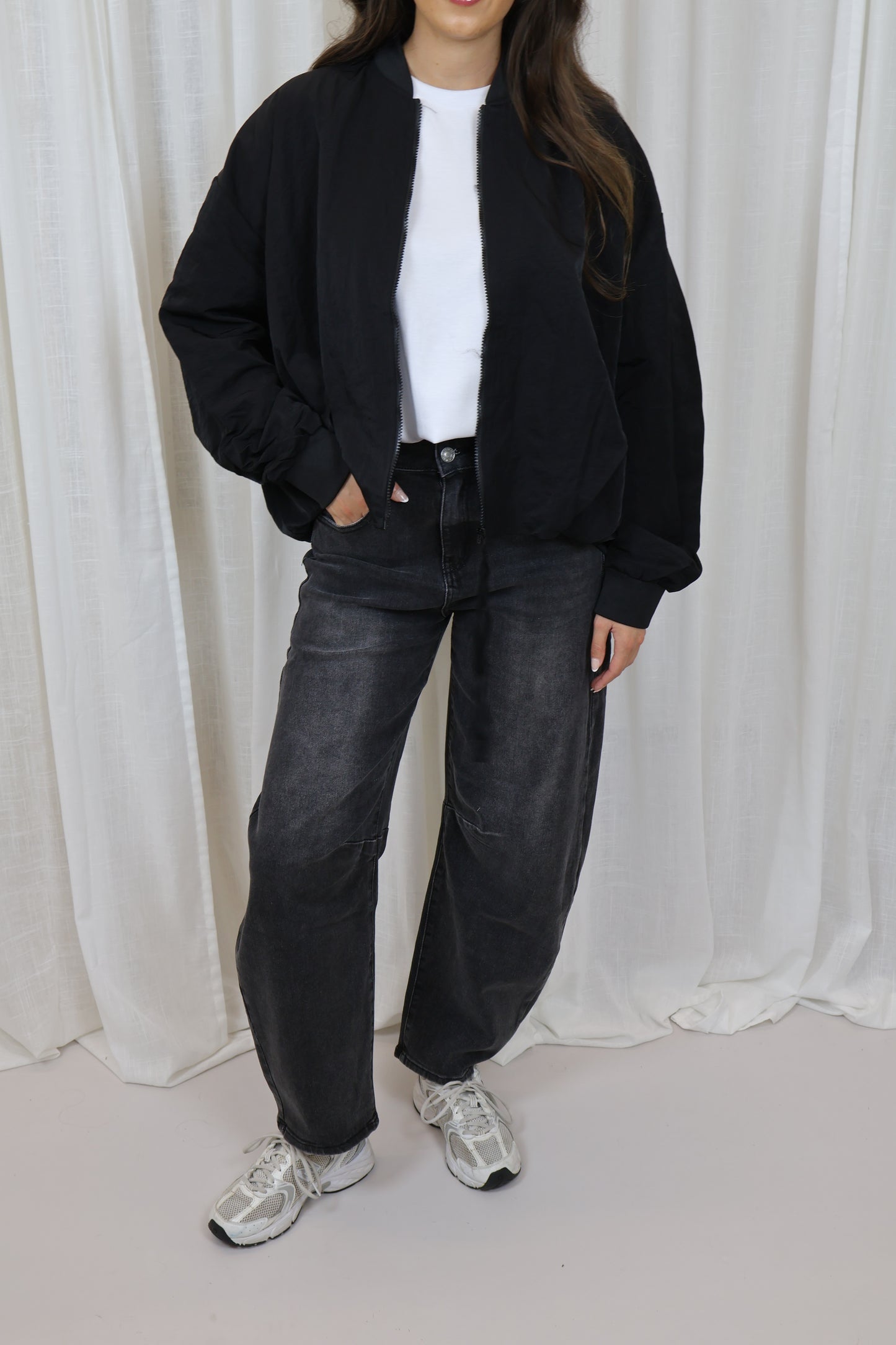 Bomber oversized - Zwart