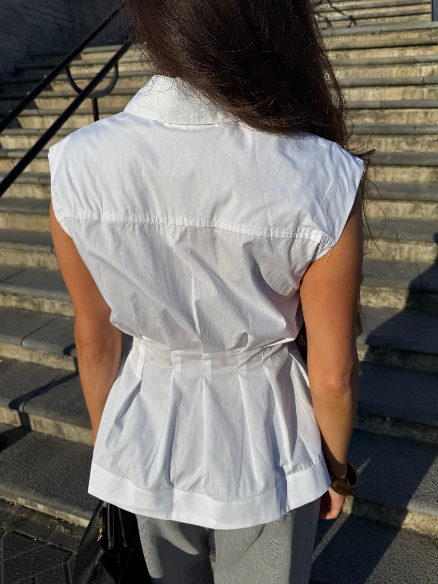 Getailleerde blouse - wit