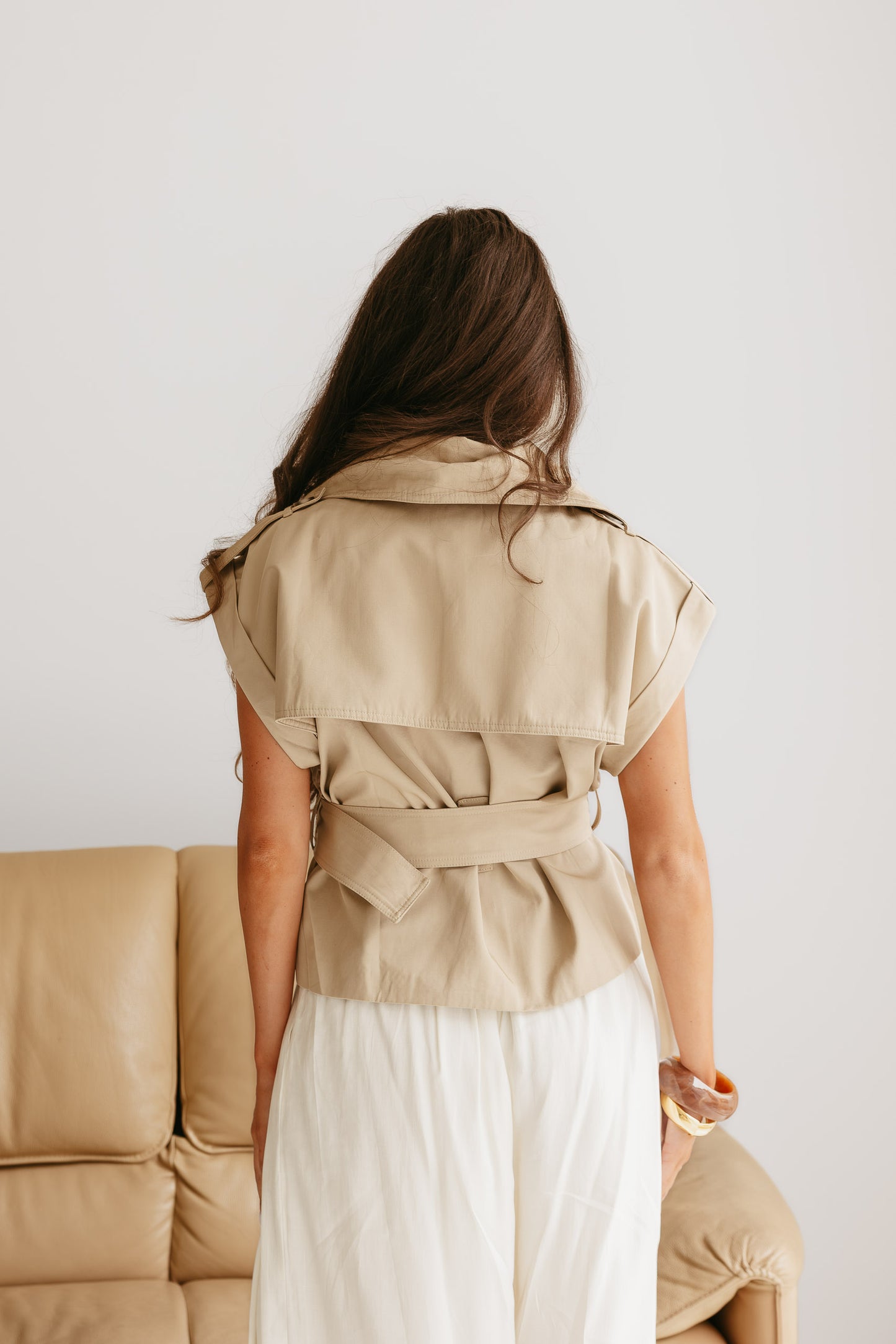 Trenchcoat gilet - Beige