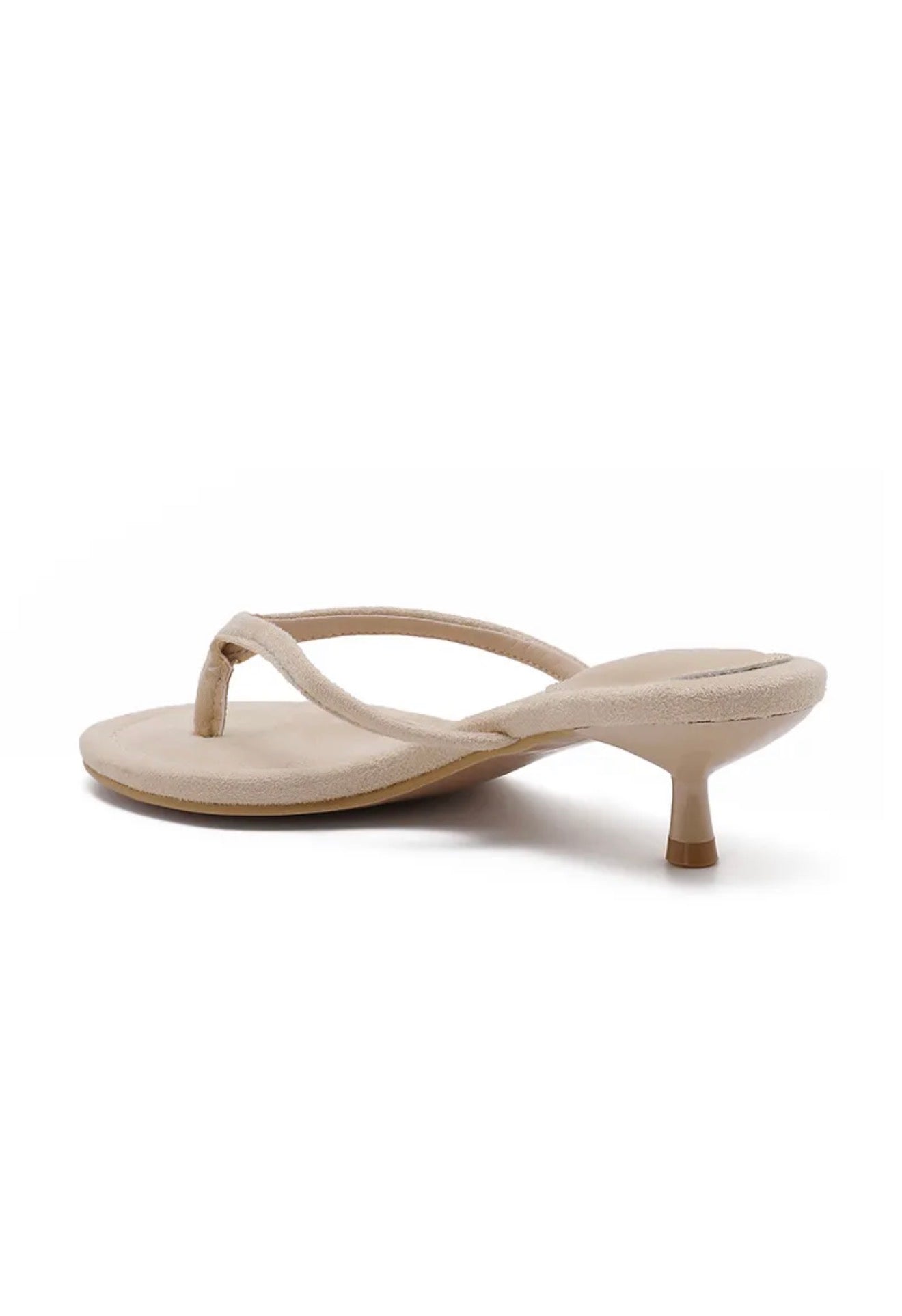 Sandalen met kitten heel - Beige