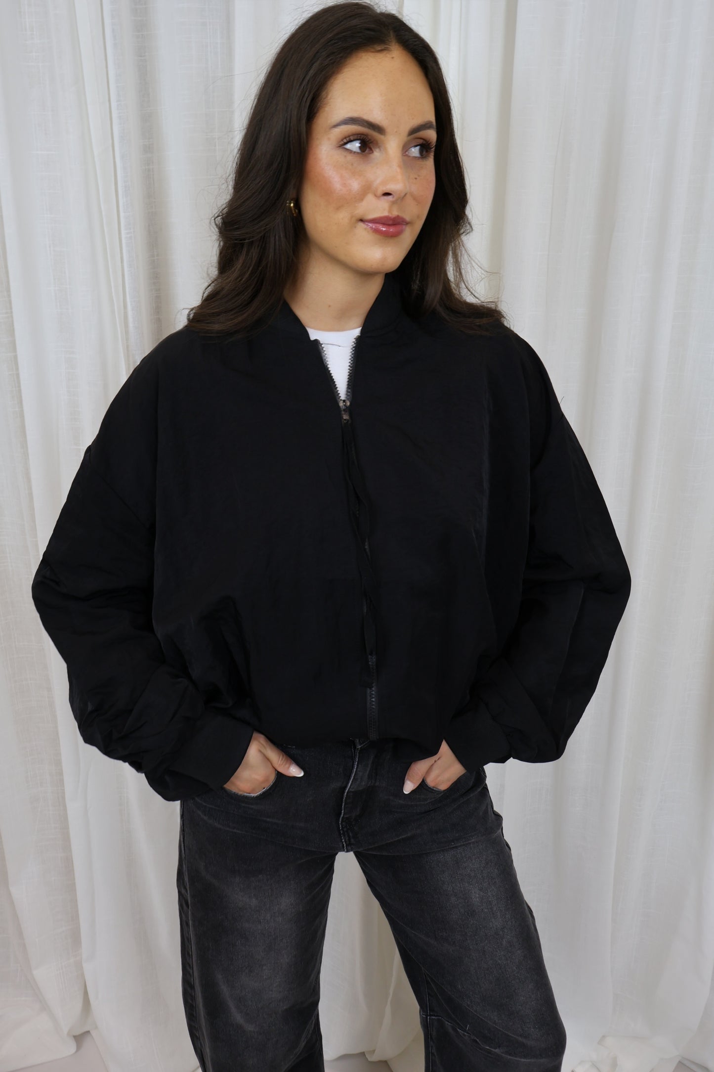 Bomber oversized - Zwart