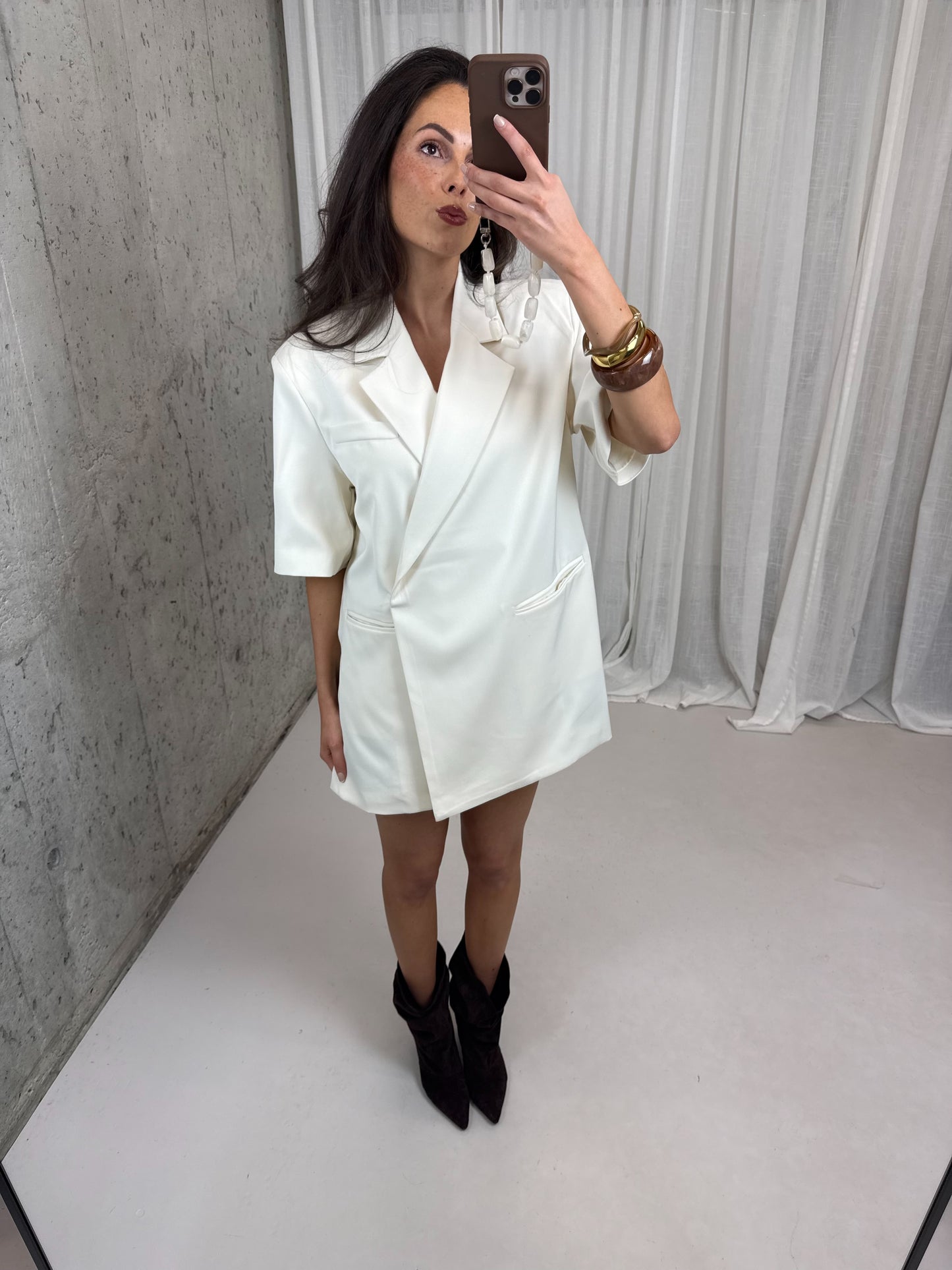 Blazer korte mouw - Off white