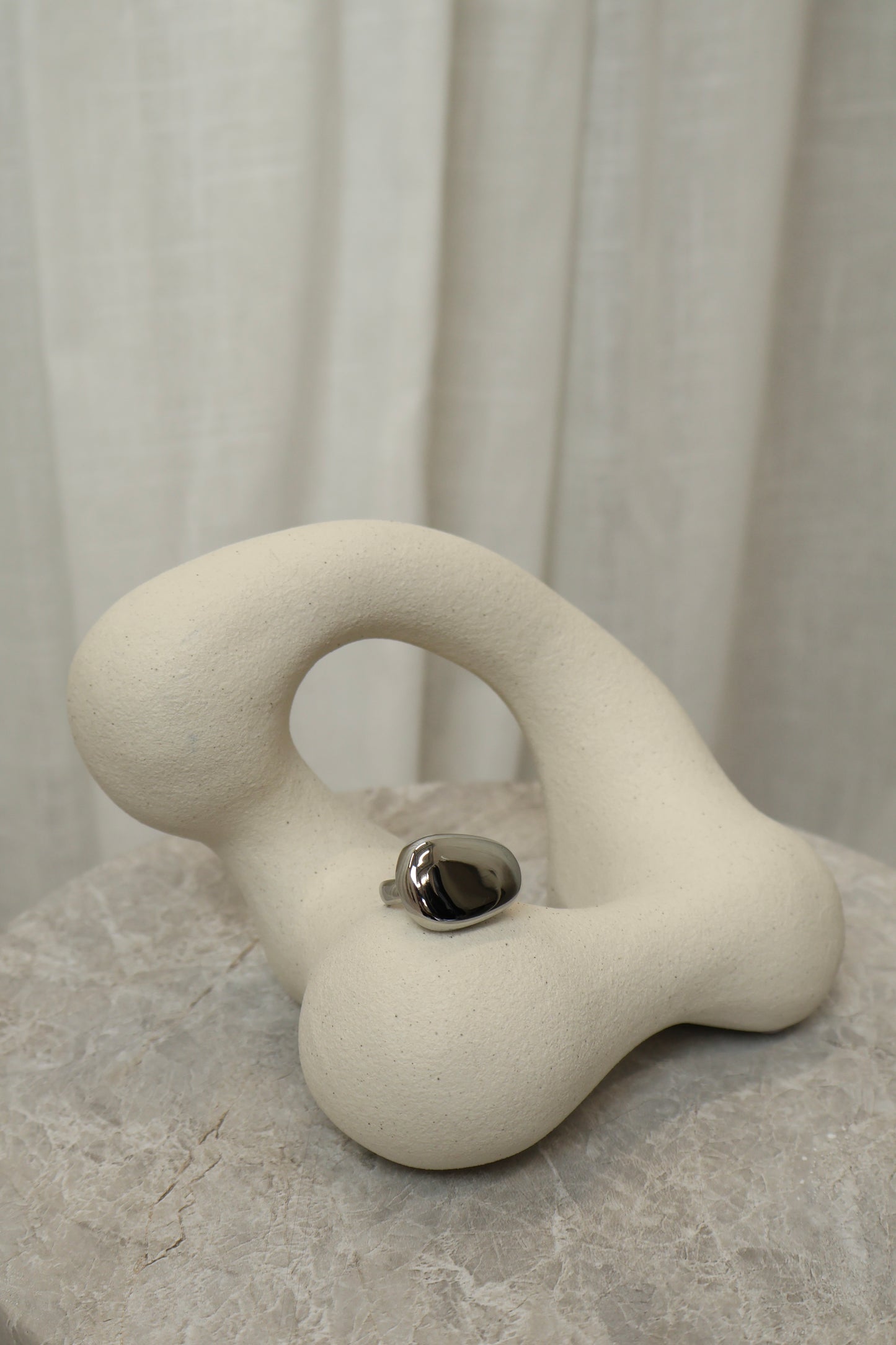 Ring ovaal - Zilverkleurig
