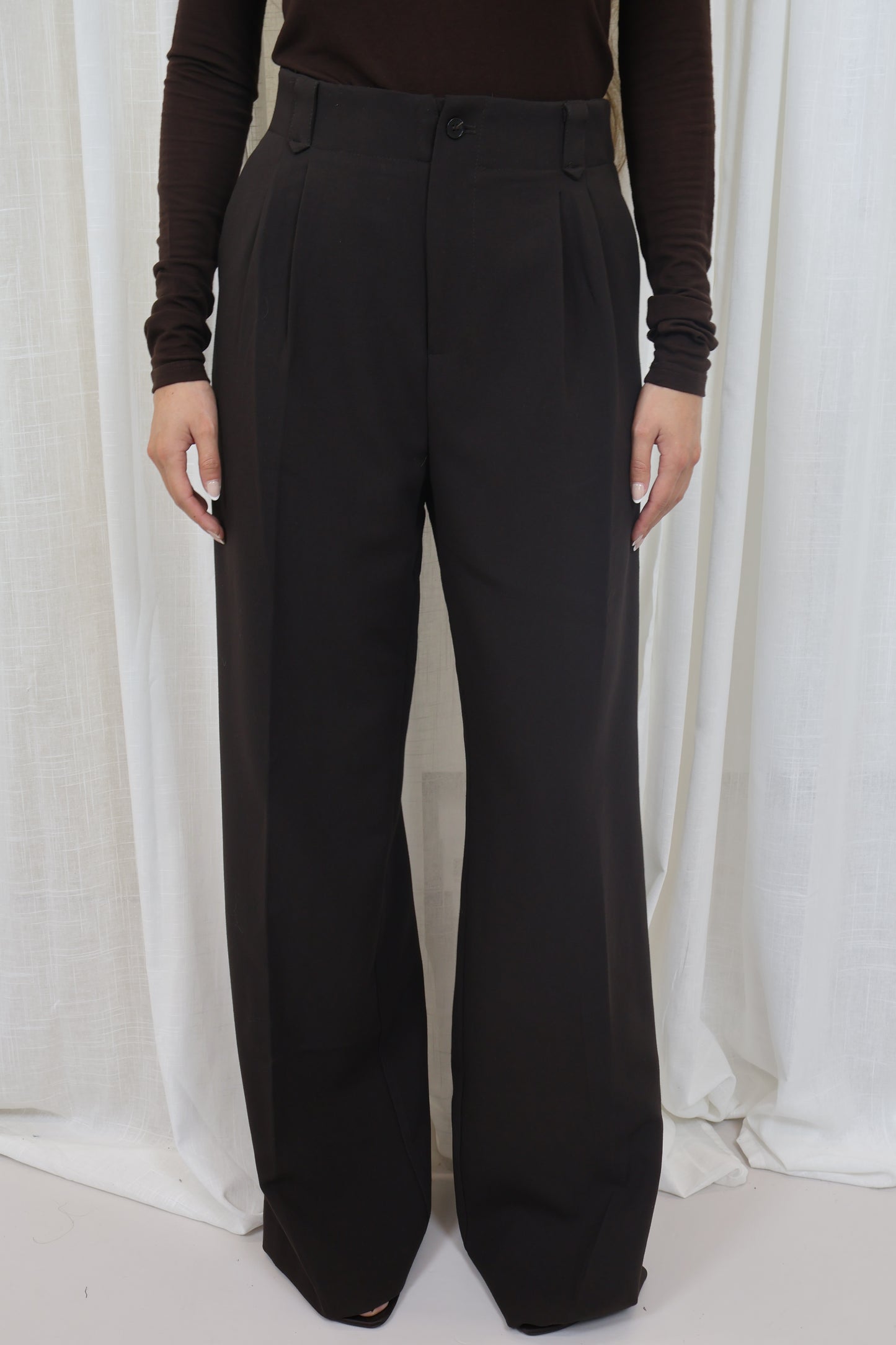 Pantalon - Donkerbruin