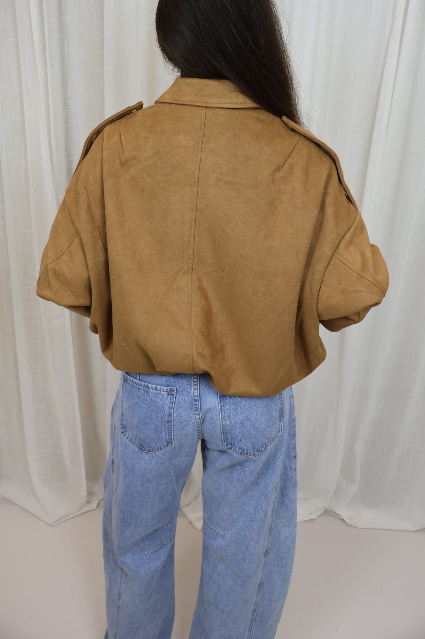 Suède Bomber - Camel