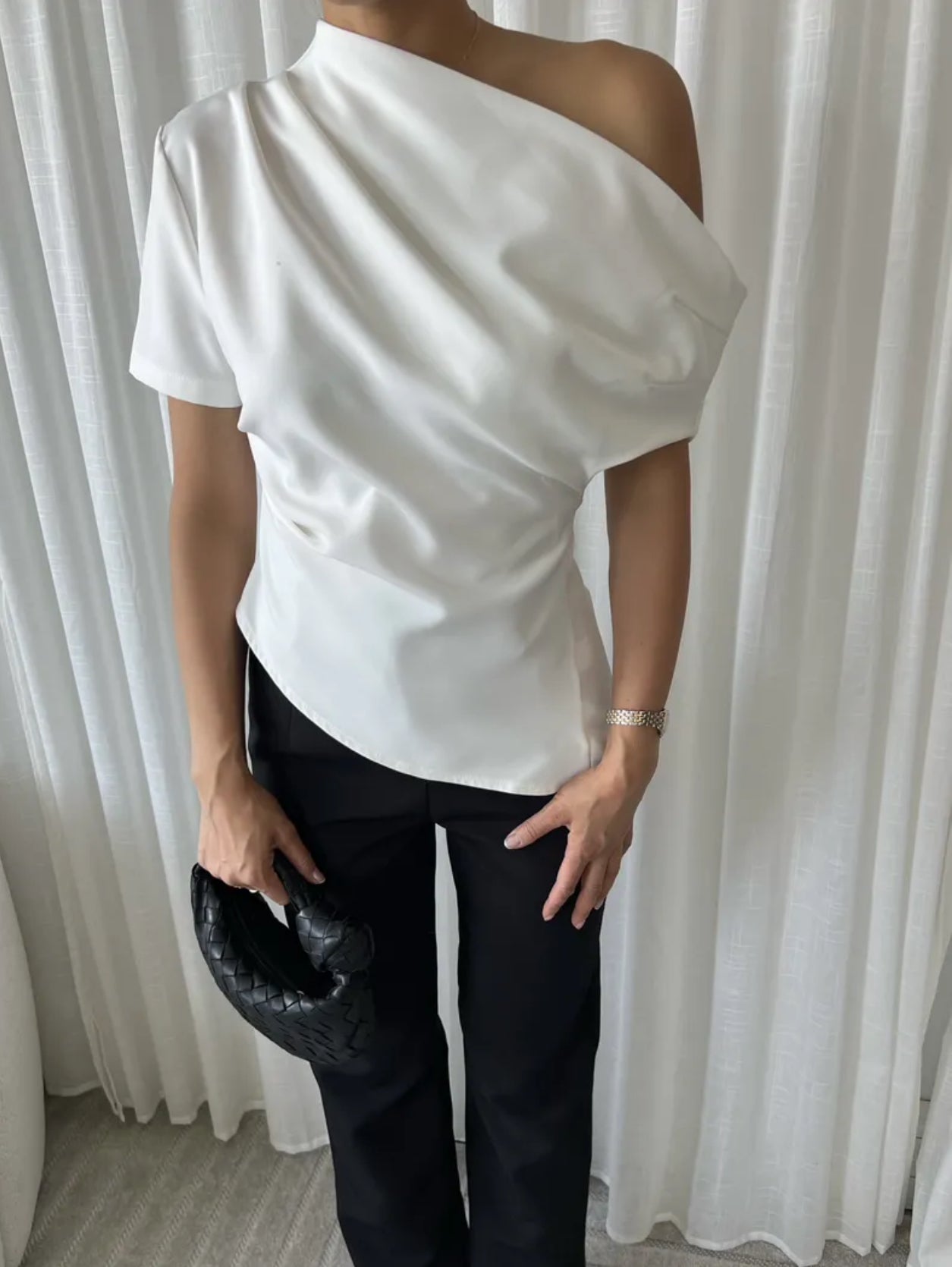 Off-Shoulder Top - Wit