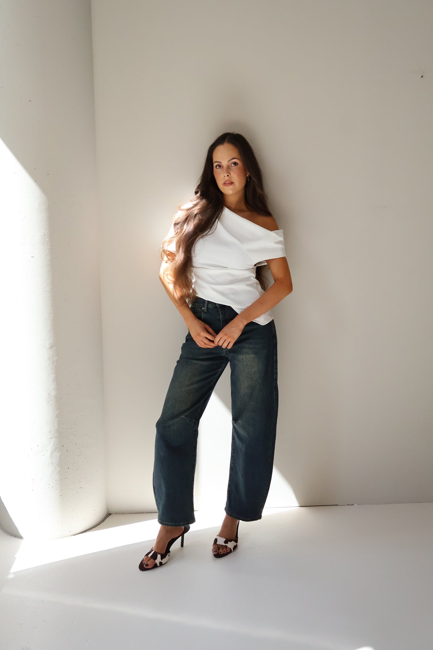 Off-Shoulder Top - Wit