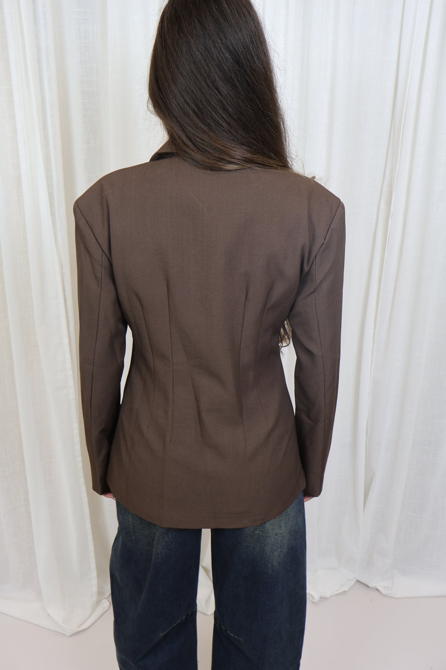 Blazer getailleerd - Bruin