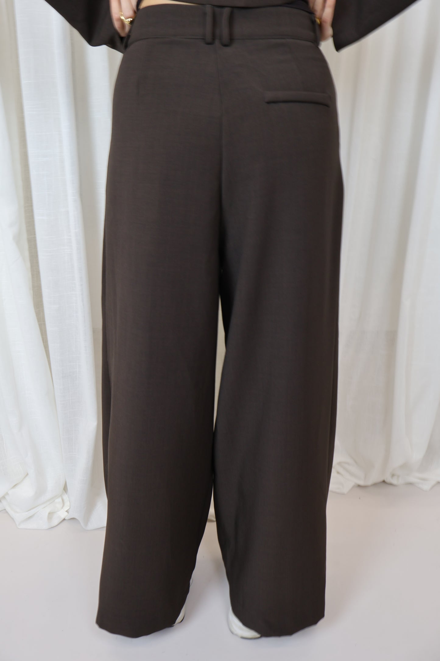 Pantalon wijd - Bruin