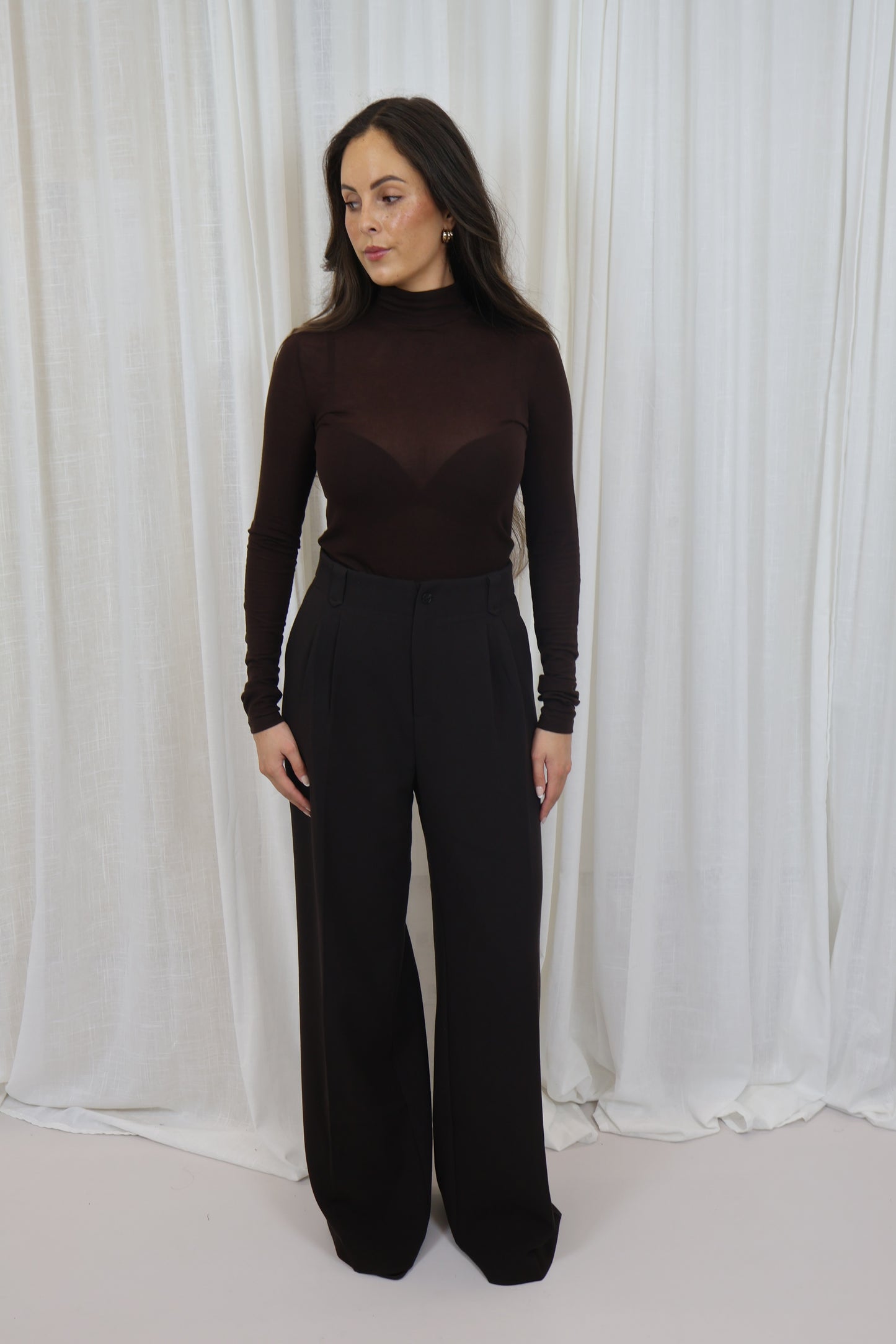 Pantalon - Donkerbruin