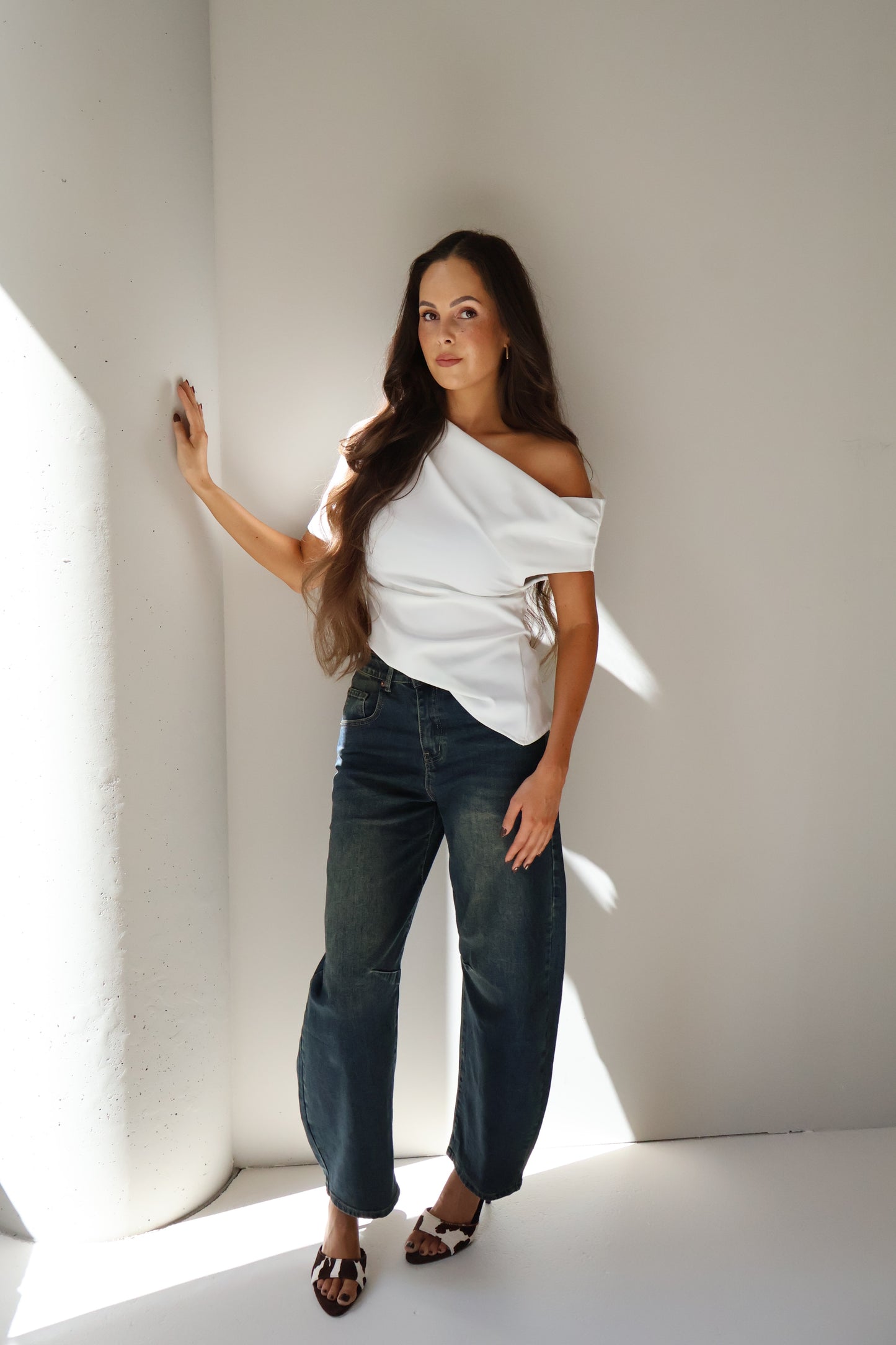 Off-Shoulder Top - Wit