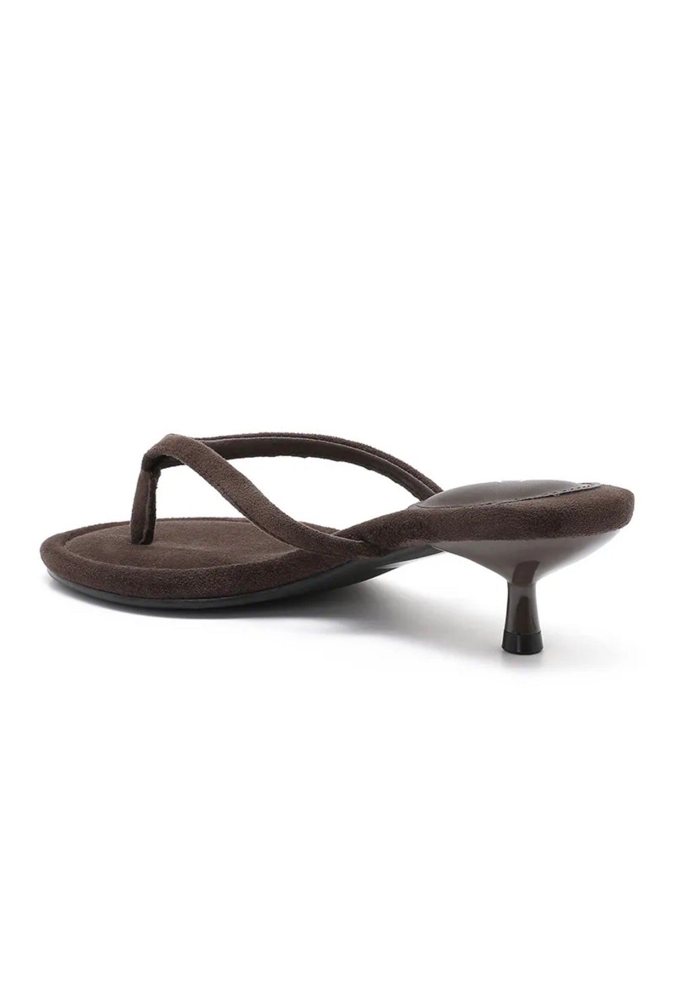 Sandalen met kitten heel - Donker bruin