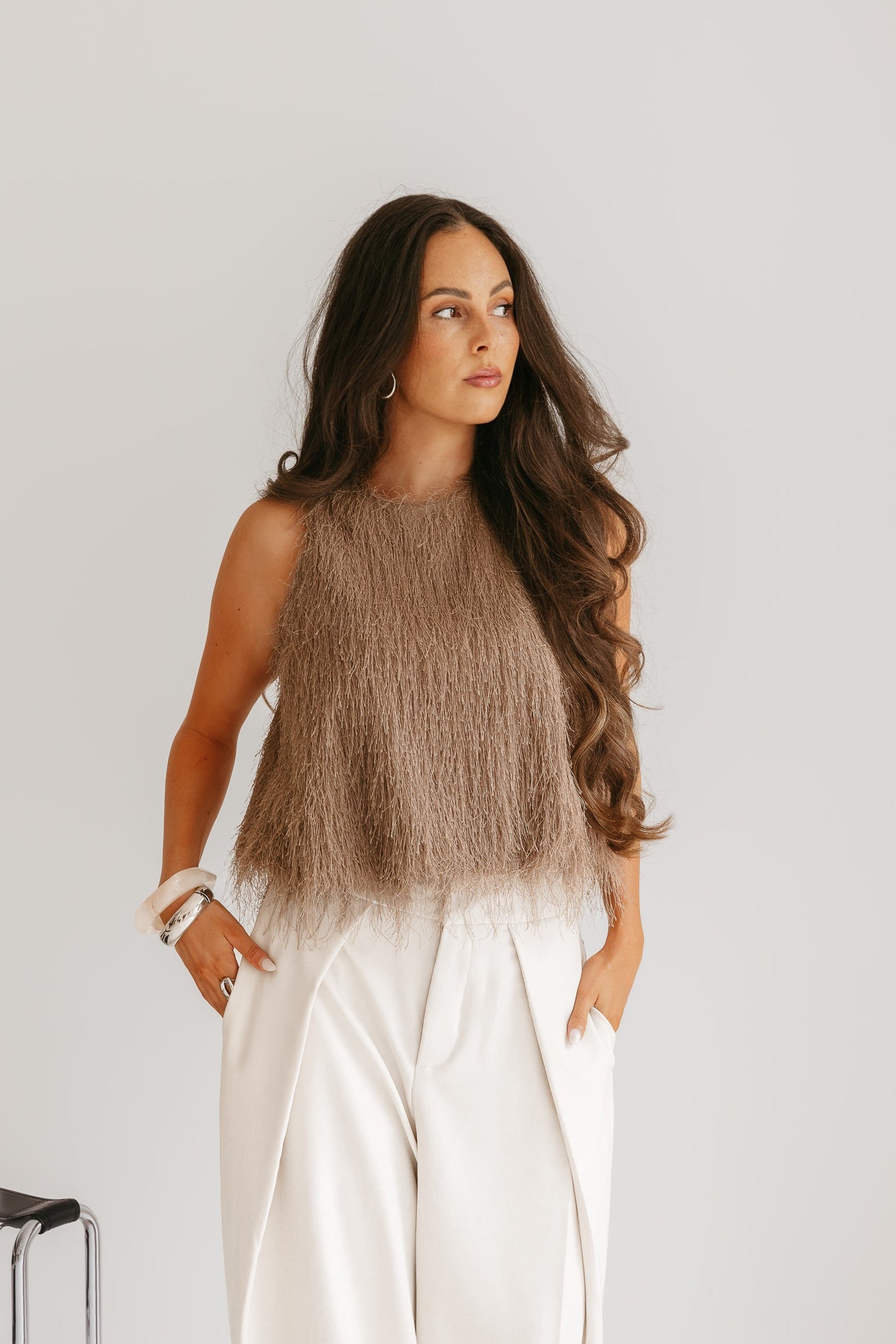 Lilly top - Taupe