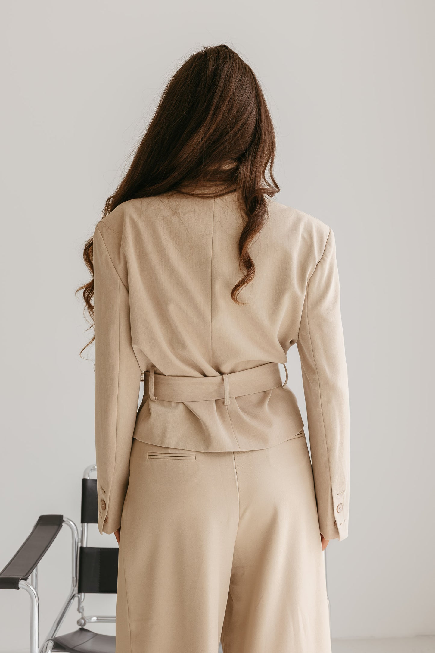 Blazer met band - Taupe