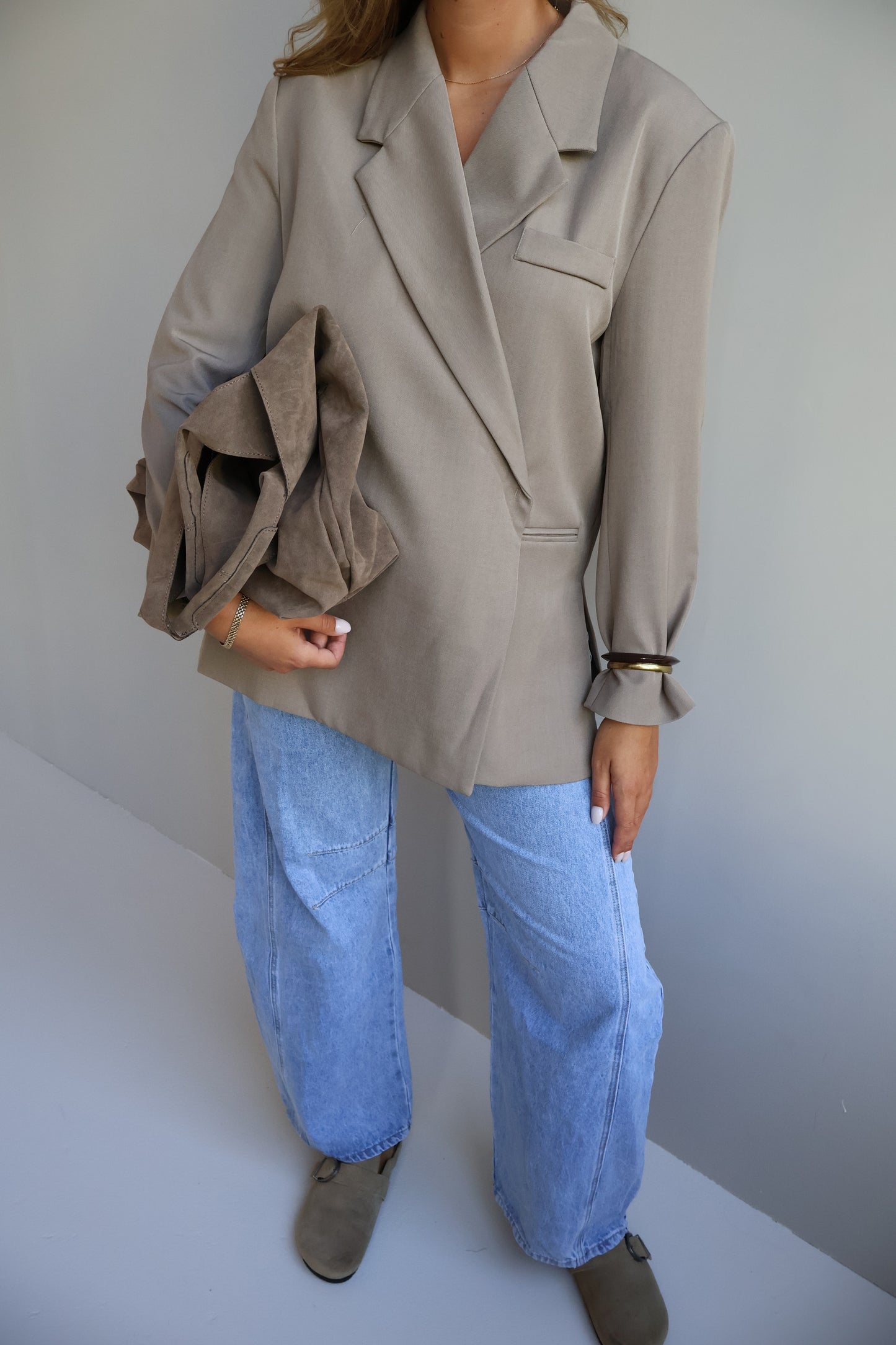 Oversized Blazer - Taupe