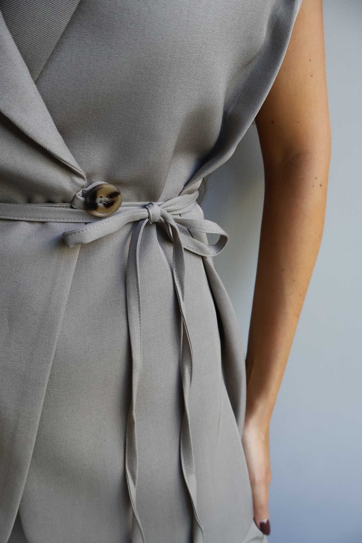 Mouwloze Gilet - Taupe