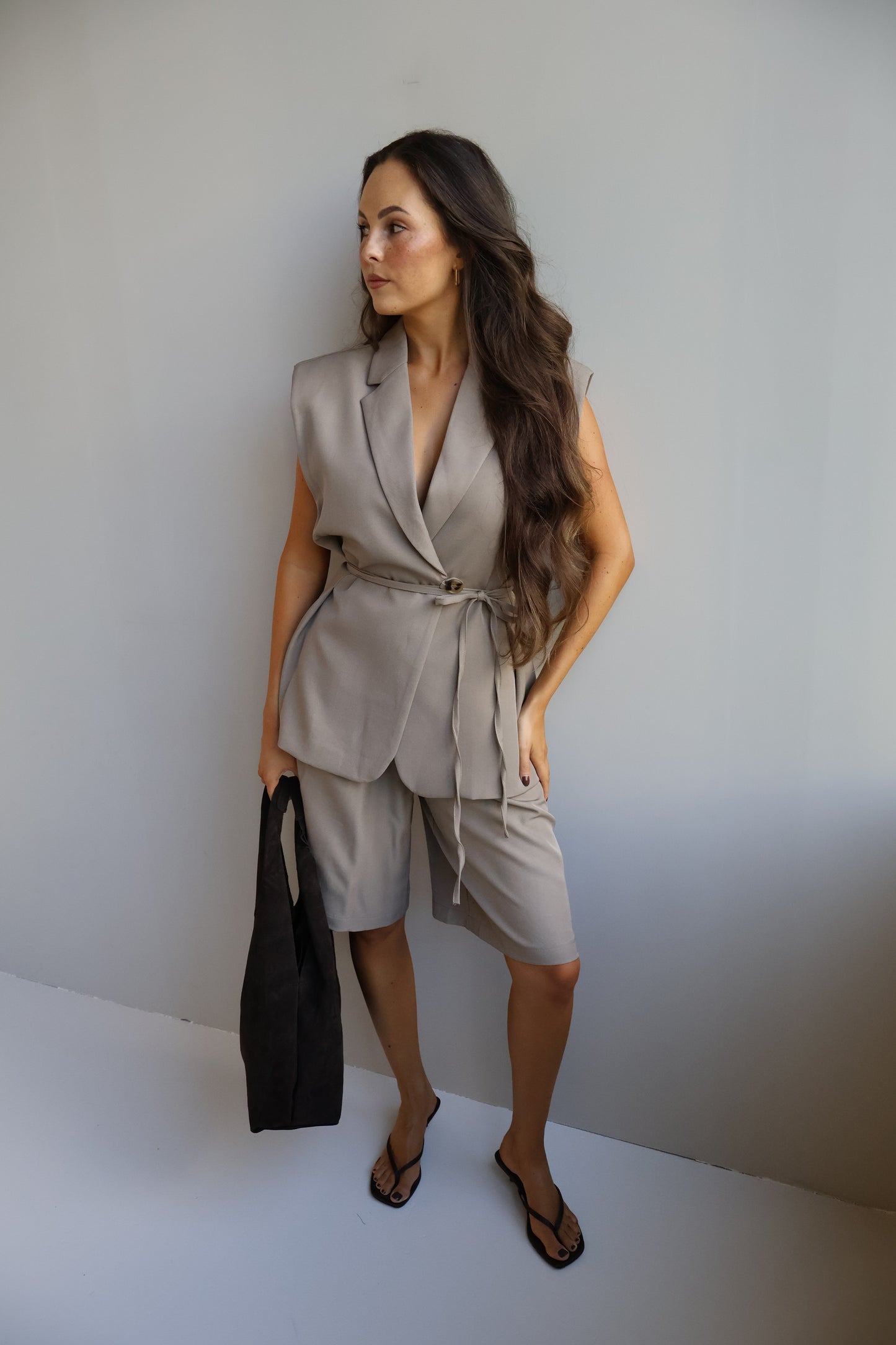 Mouwloze Gilet - Taupe