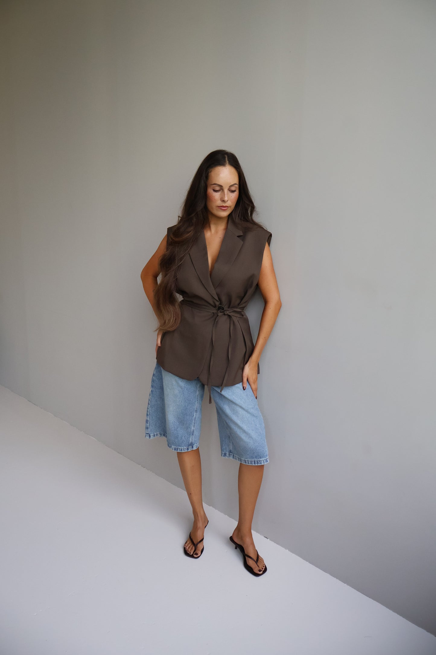 Mouwloze Gilet - Bruin