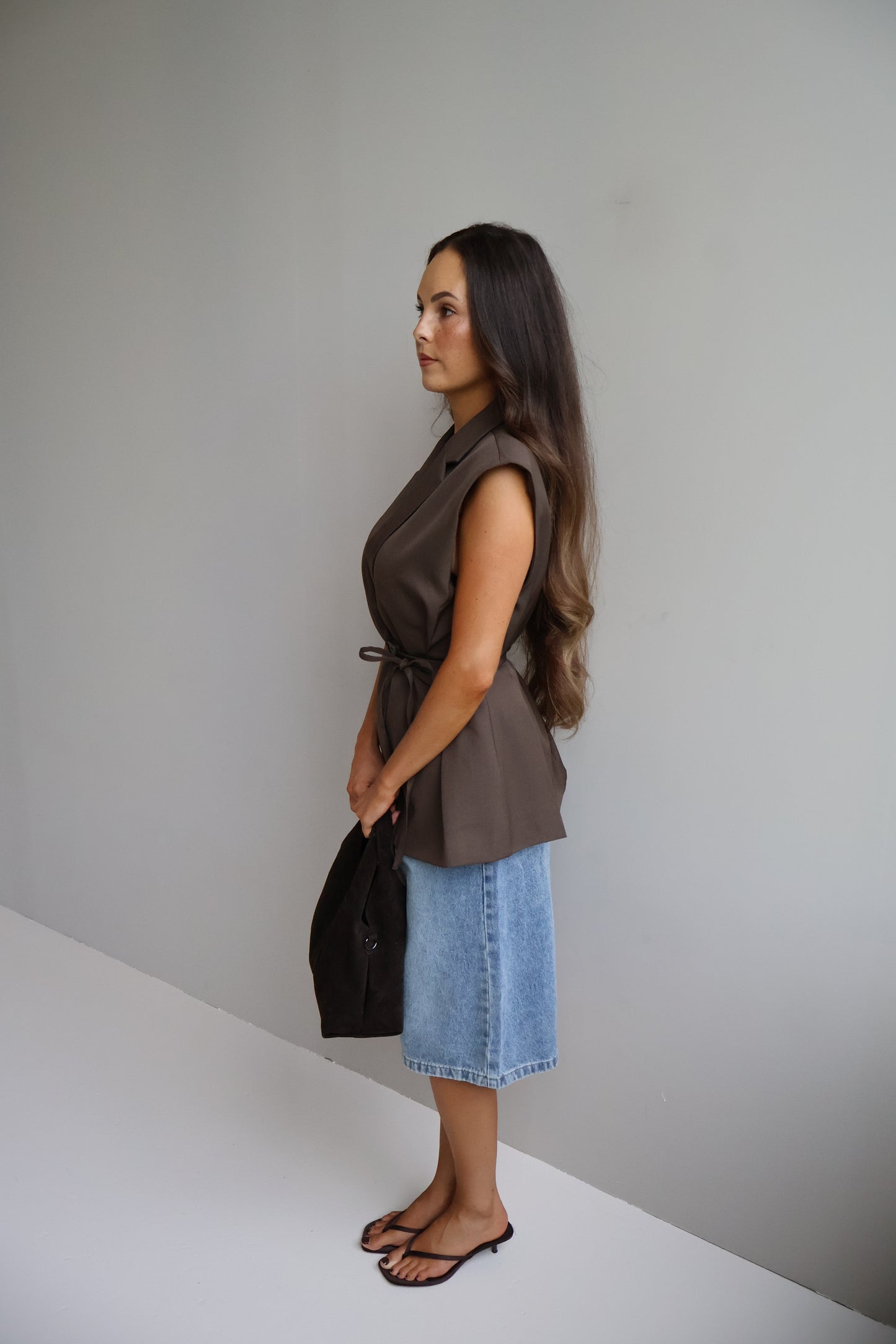 Mouwloze Gilet - Bruin