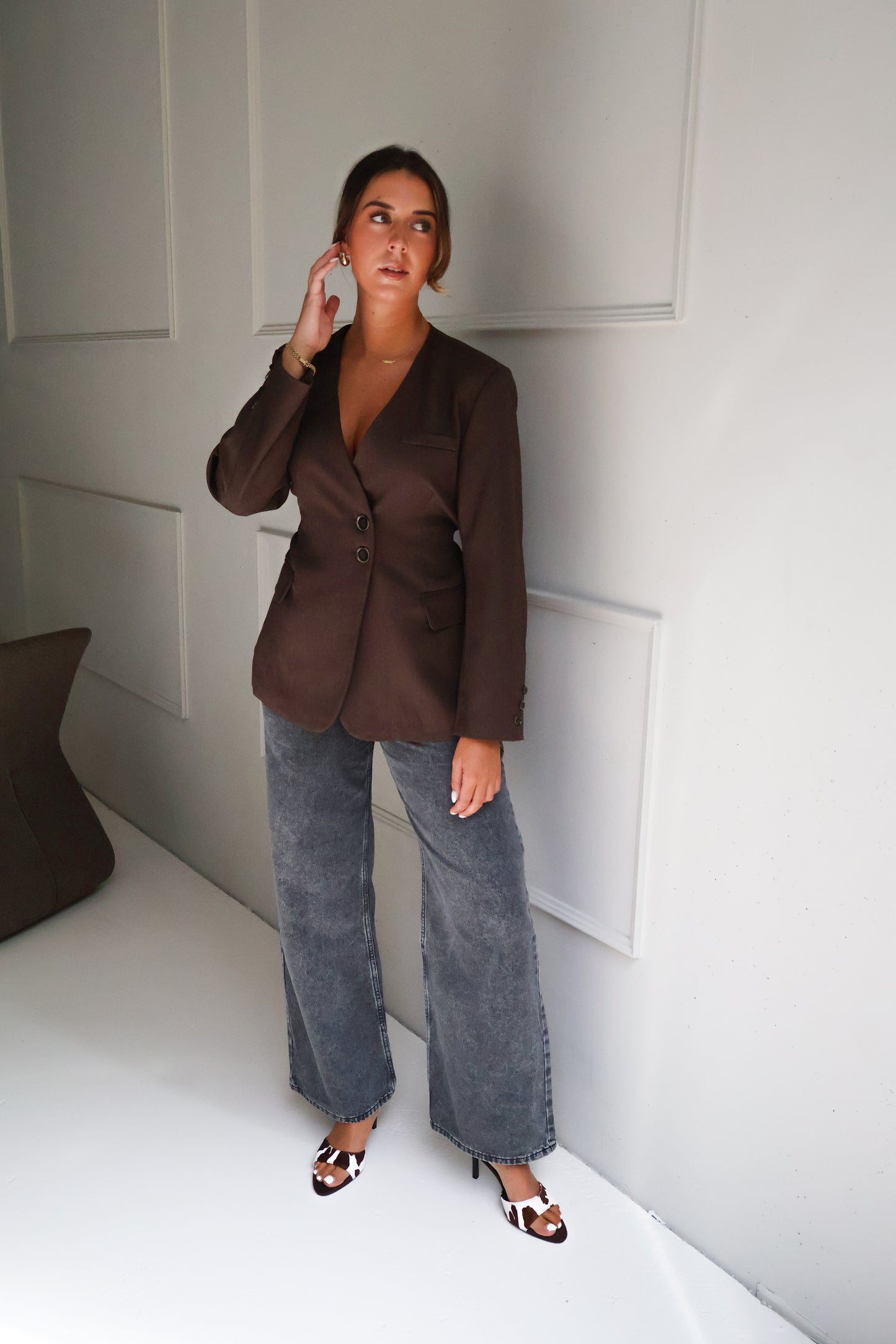 Wikkel Blazer - Bruin