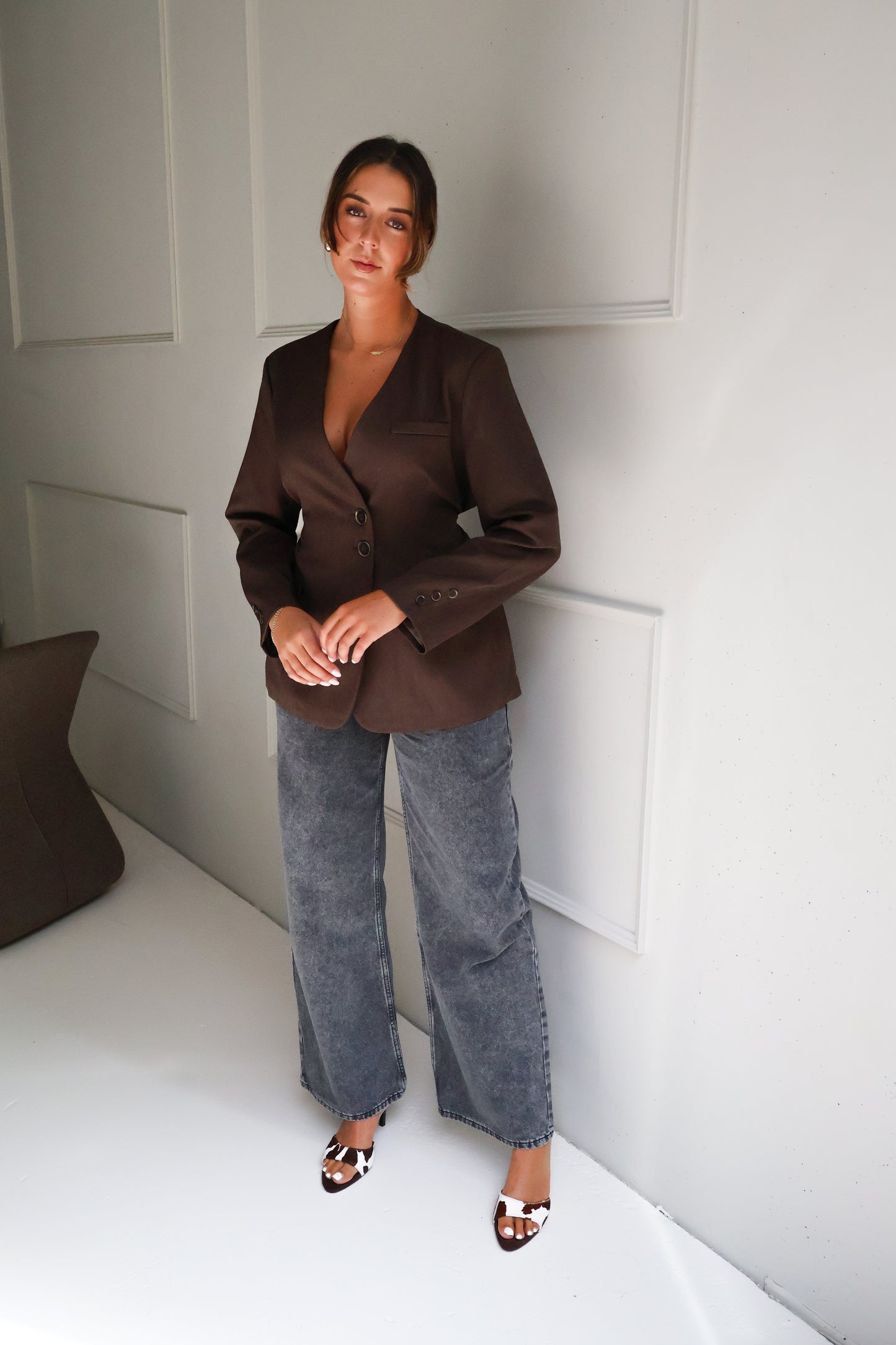 Wikkel Blazer - Bruin