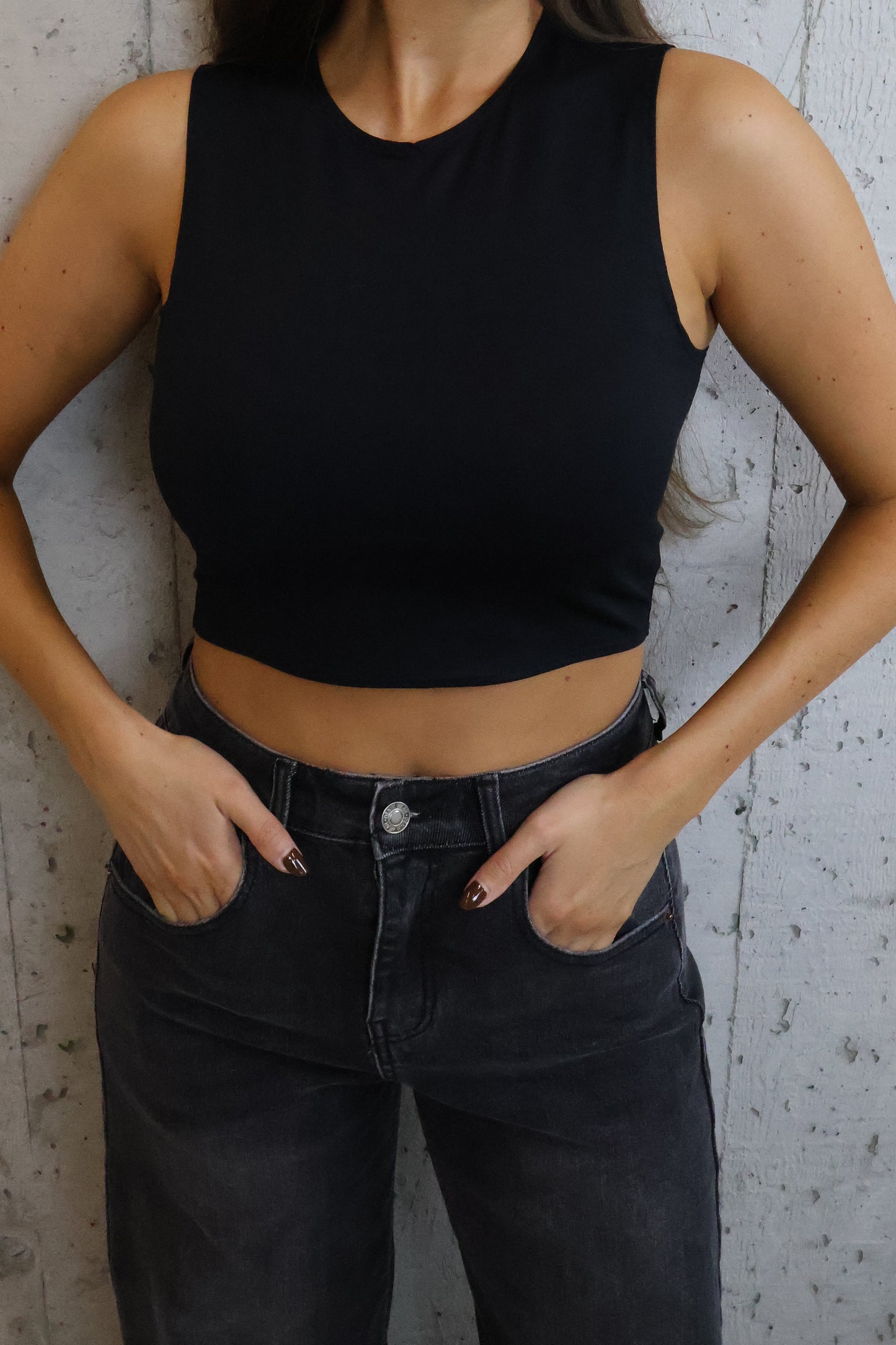 Crop Top - Zwart