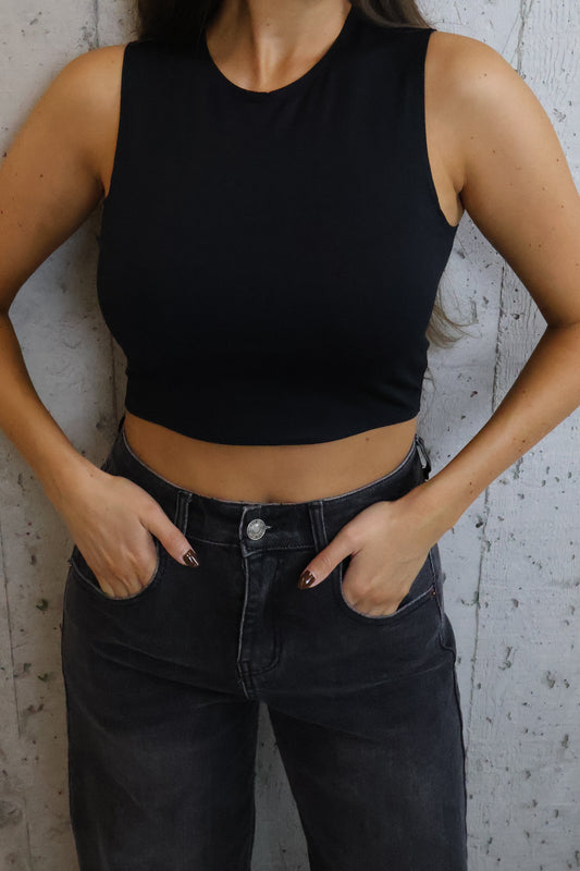 Crop Top - Zwart