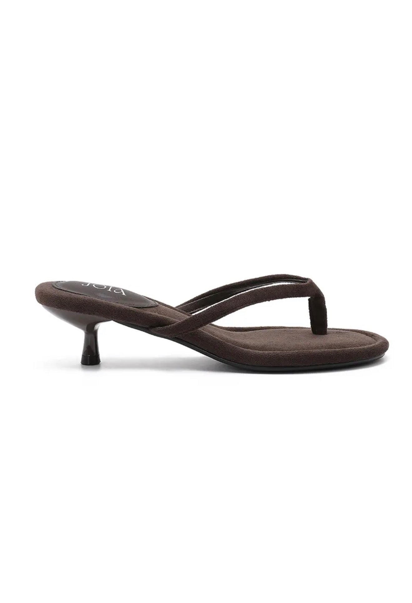 Sandalen met kitten heel - Donker bruin