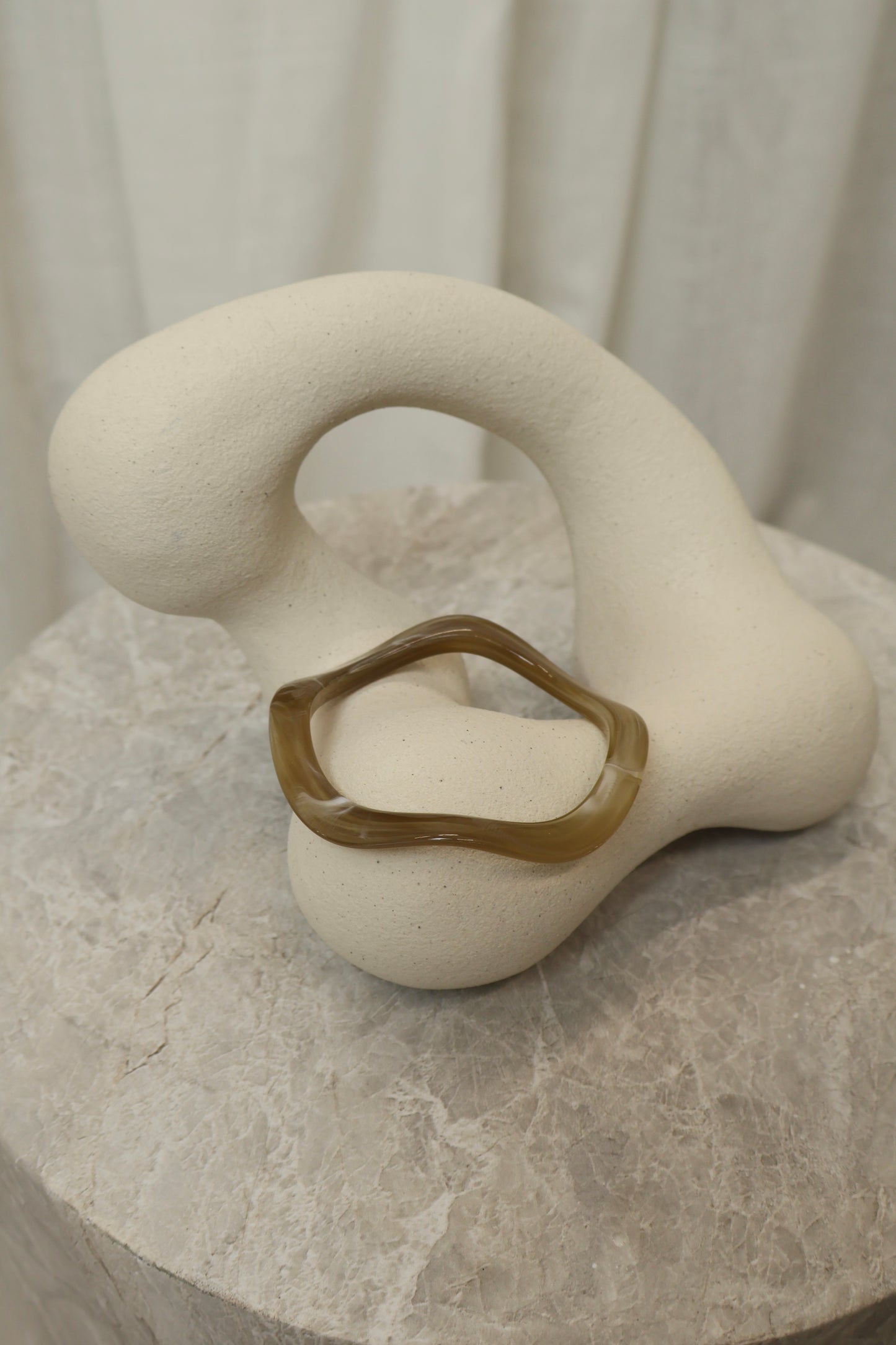 Hoop curved - licht bruin