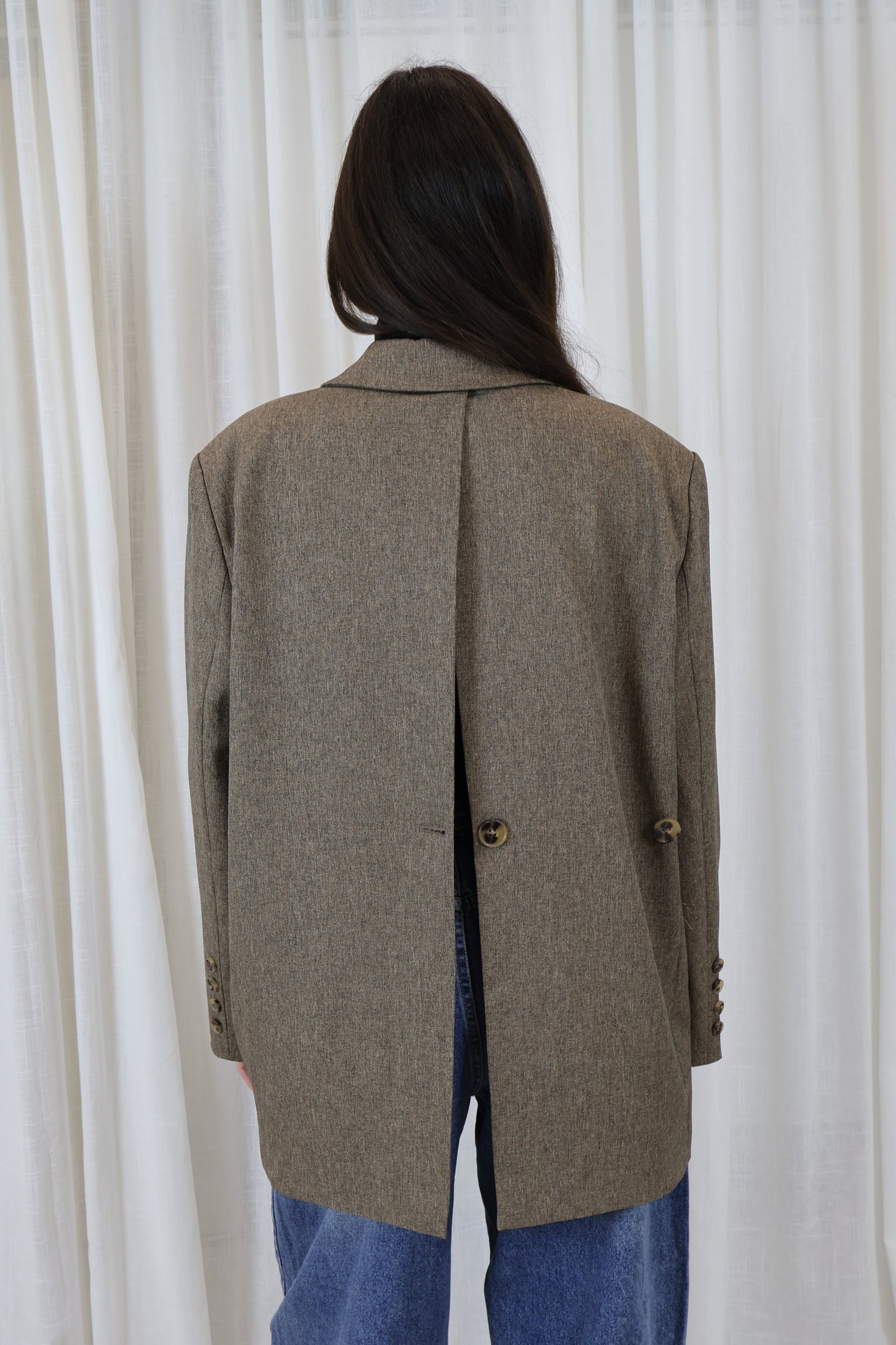 Blazer - Bruin met gouden gloed