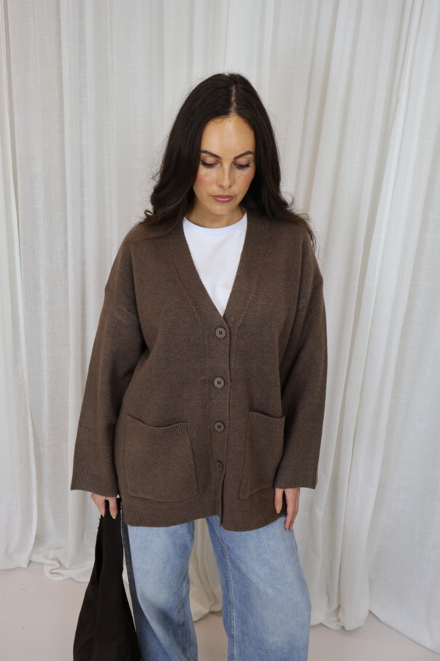 Oversized vest - Brown