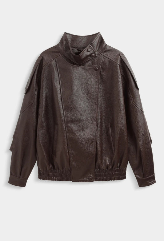 Jas leerlook - Bruin