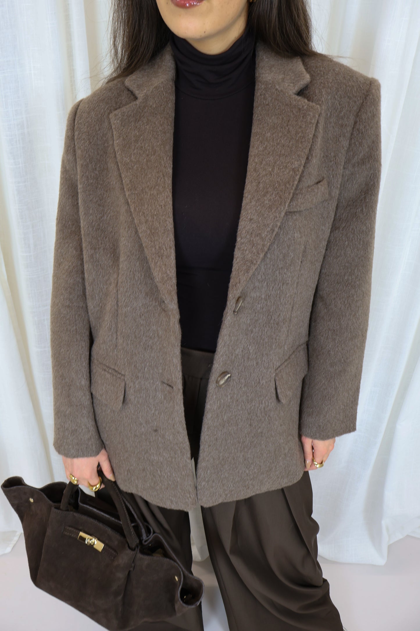 Wollen blazer - Bruin