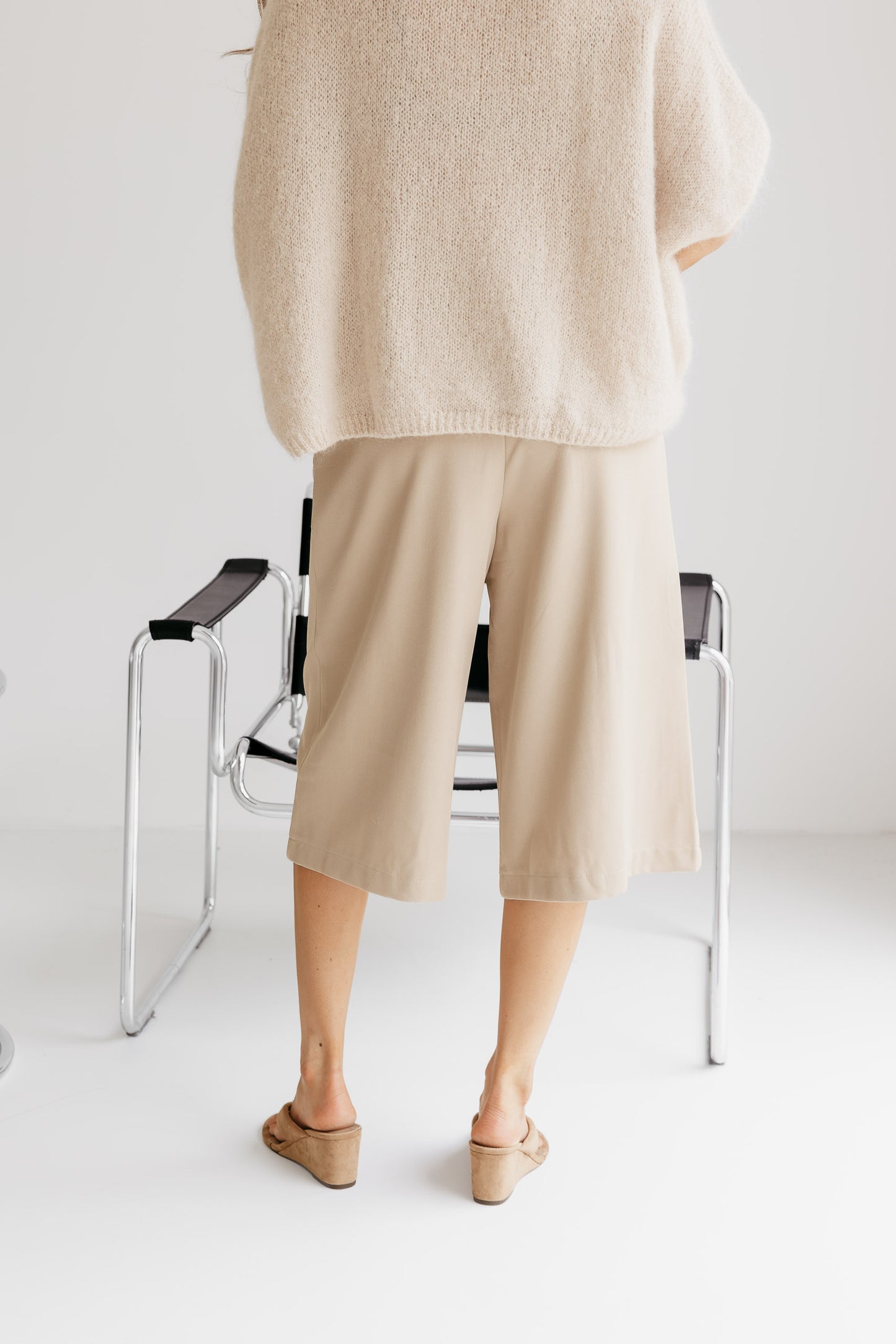 Mohiar trui ronde hals - Licht beige