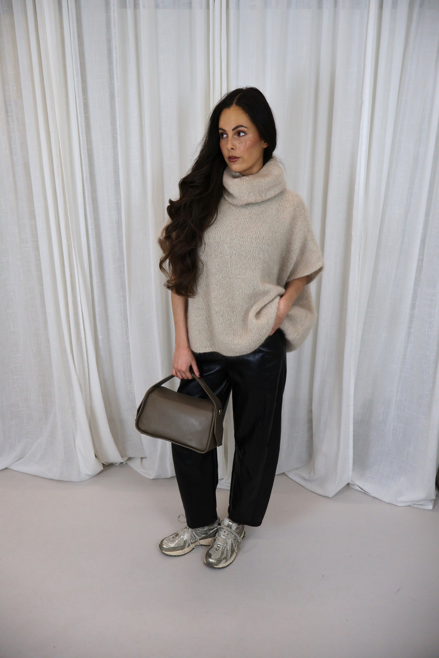 Leren PMU ballon broek - zwart