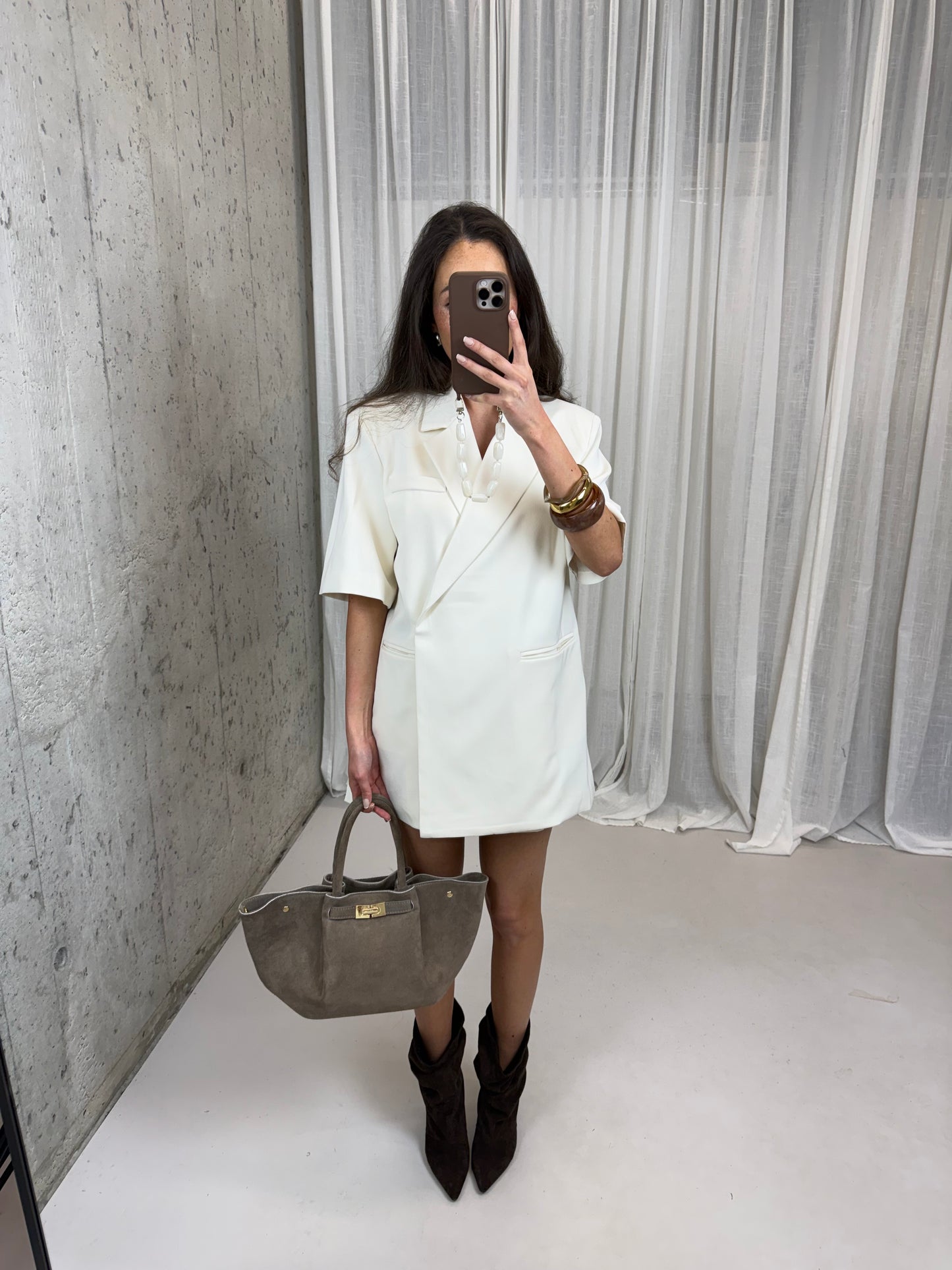 Blazer korte mouw - Off white