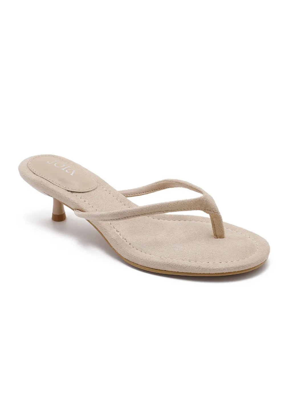 Sandalen met kitten heel - Beige