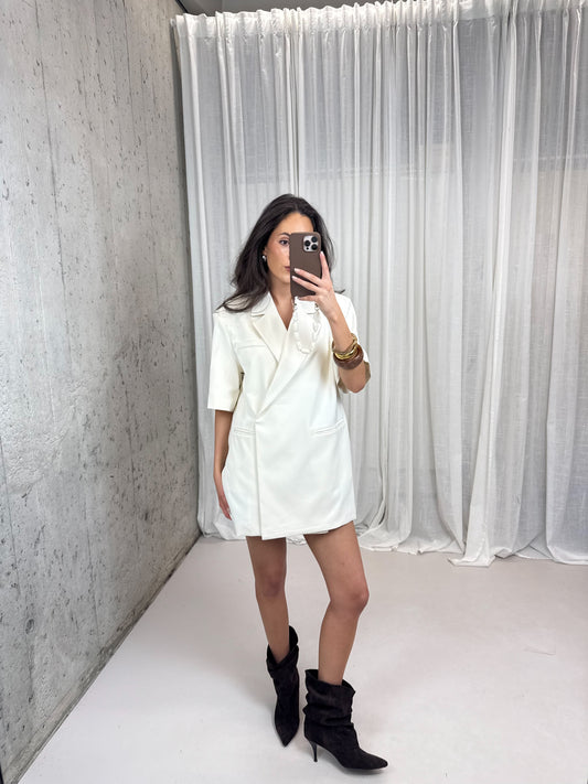 Blazer korte mouw - Off white