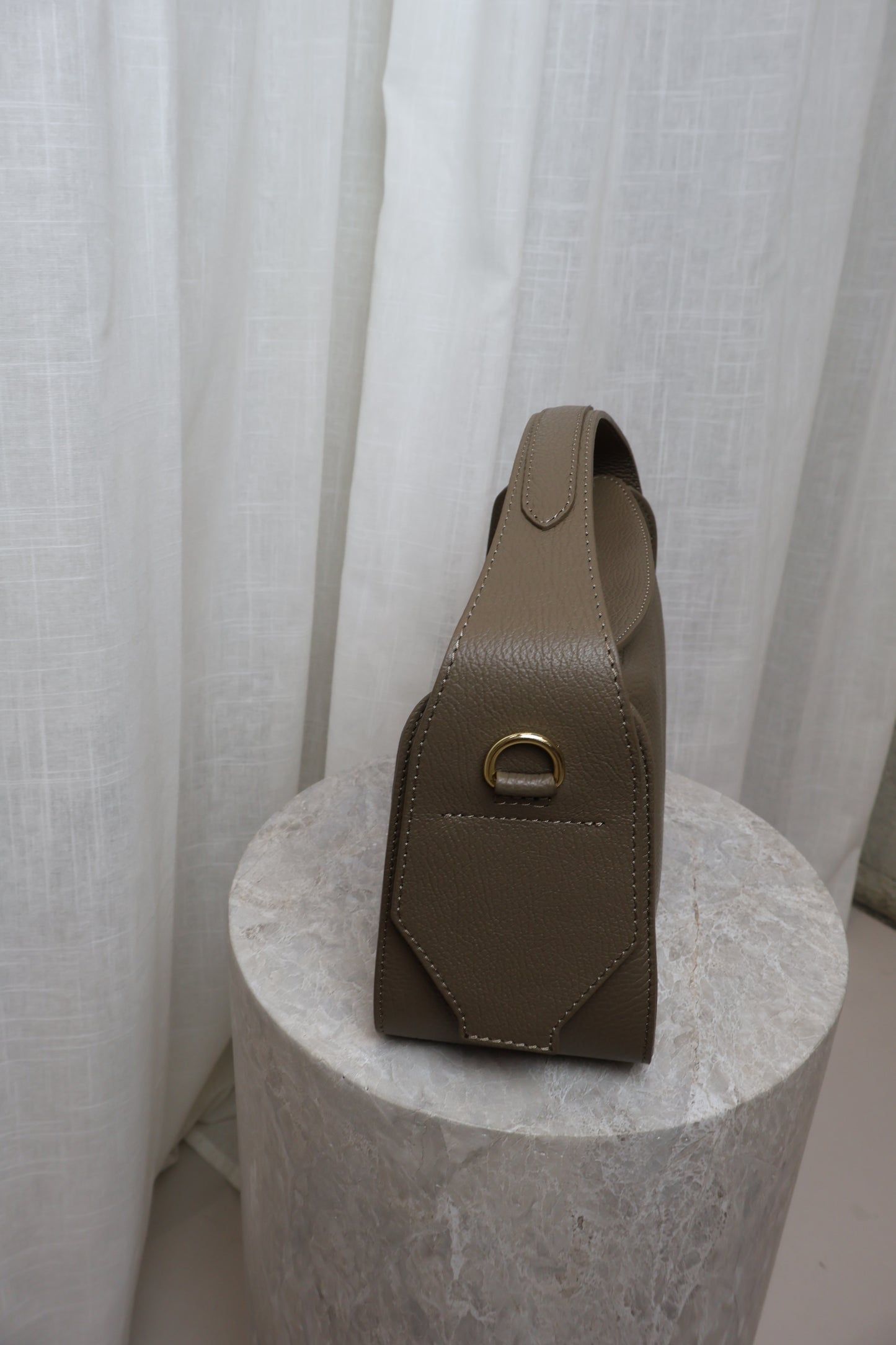 klassieke tas met rechte vorm - Taupe