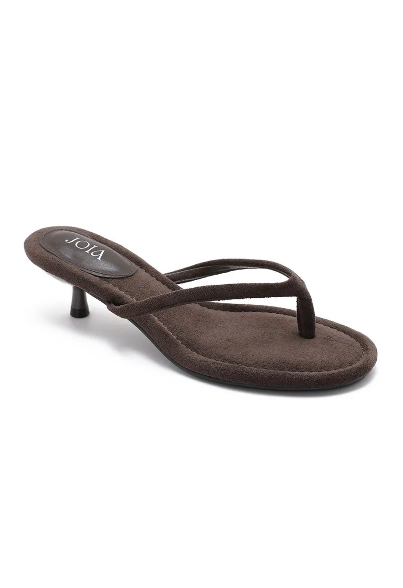 Sandalen met kitten heel - Donker bruin