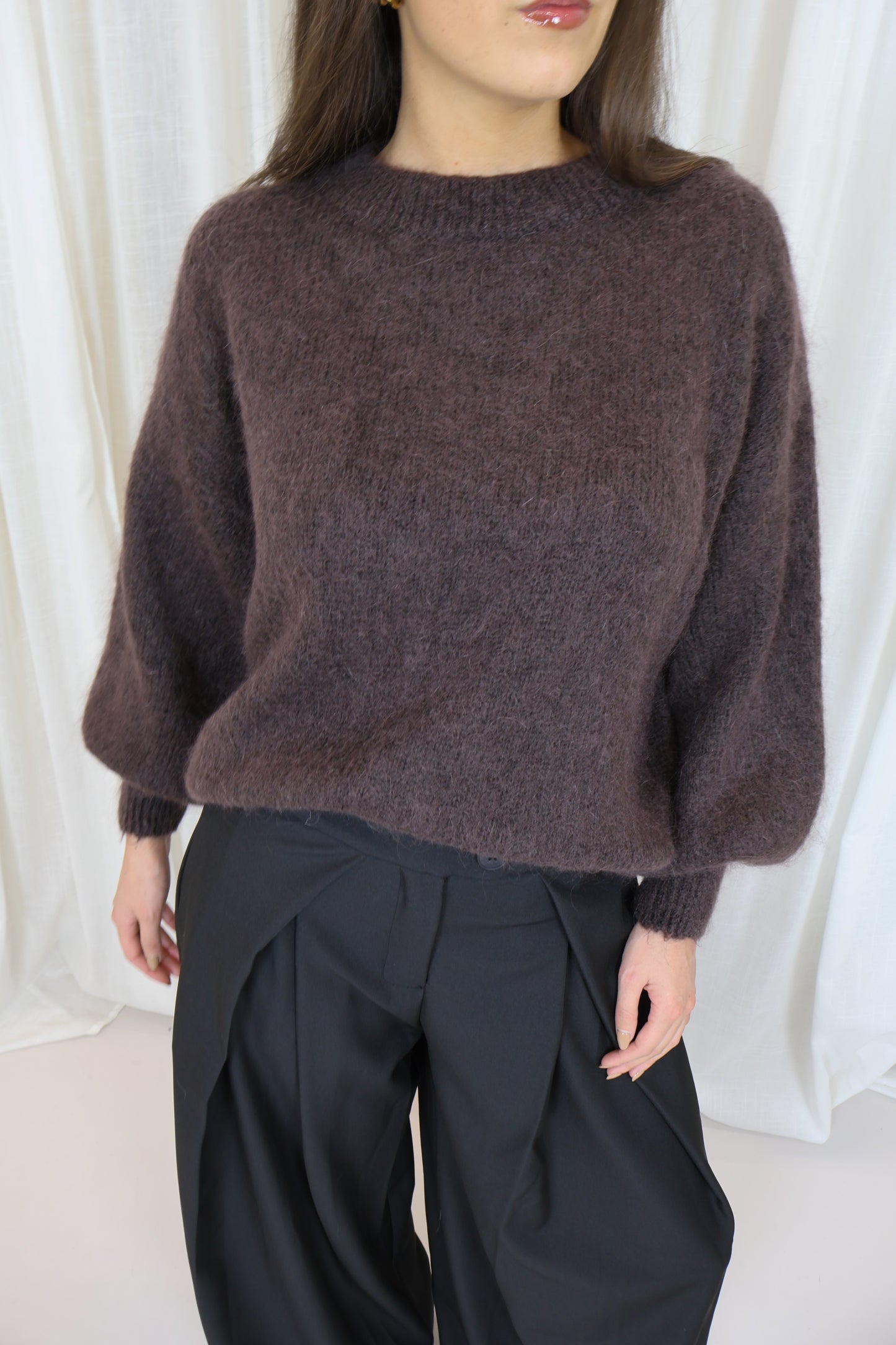 Trui Mohair - Donkerbruin