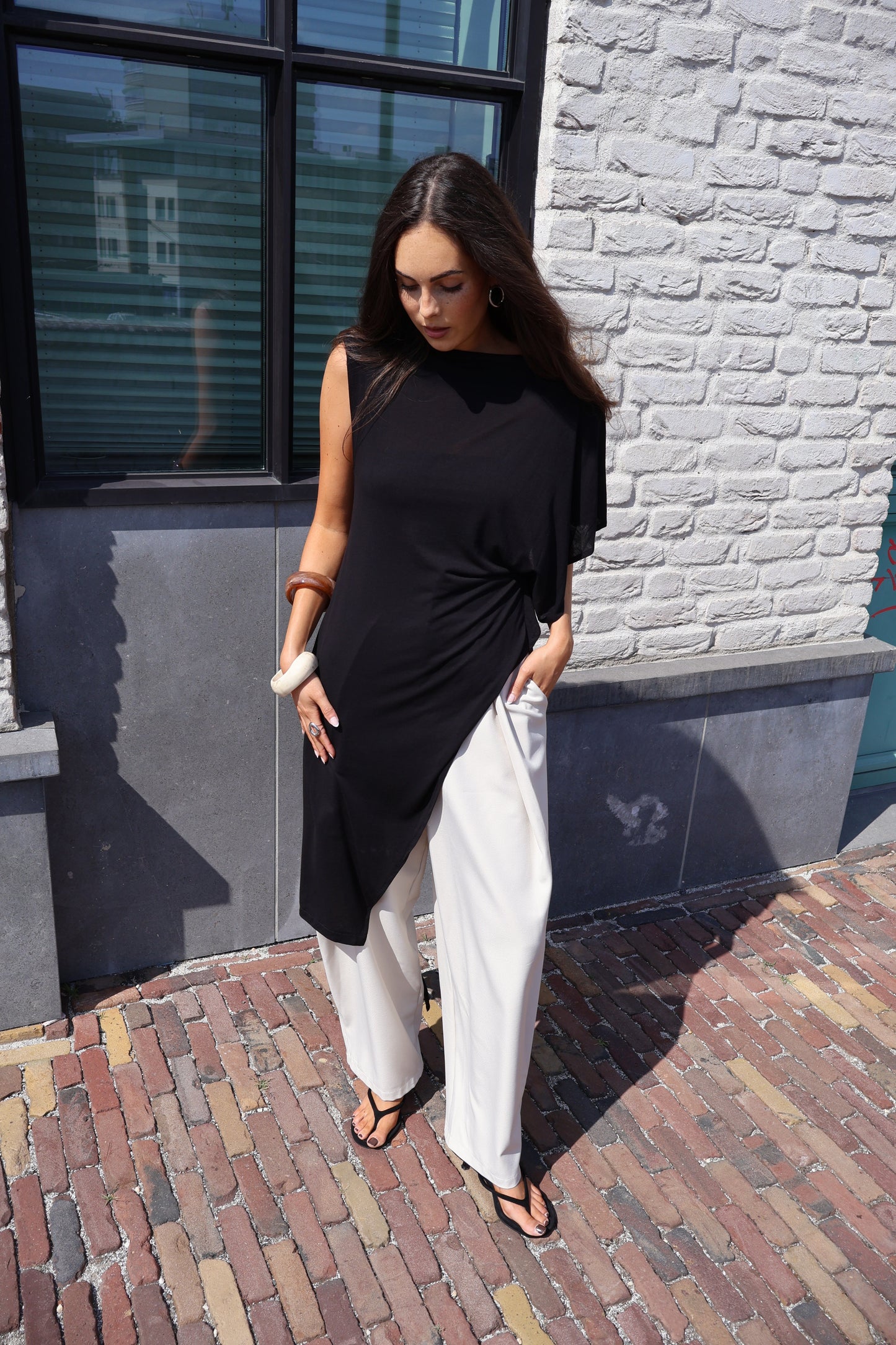 June top lang - Zwart