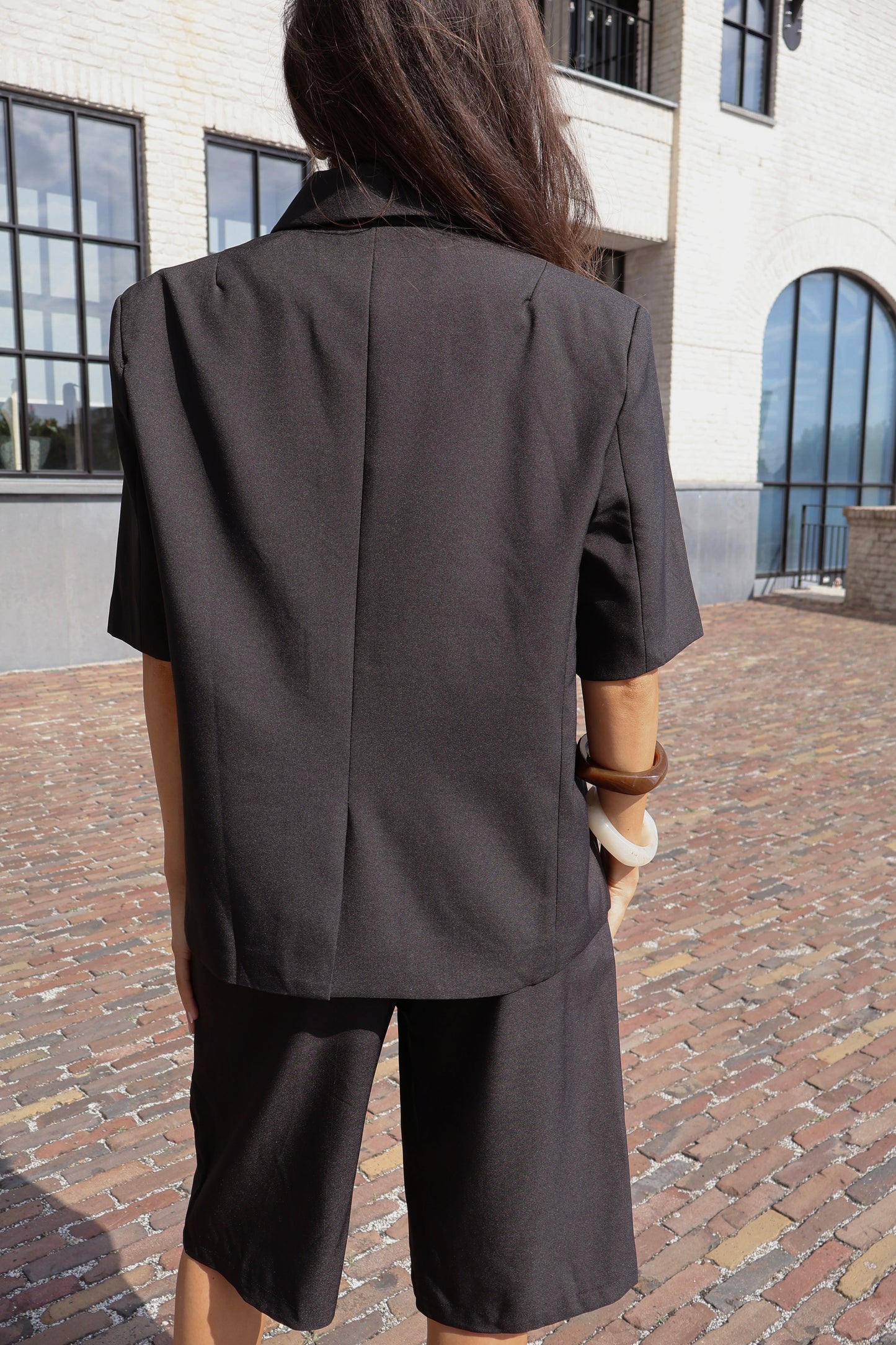 Blazer korte mouw - Zwart