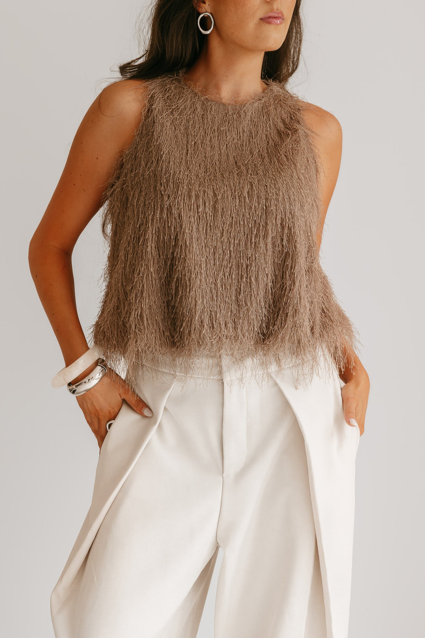 Lilly top - Taupe