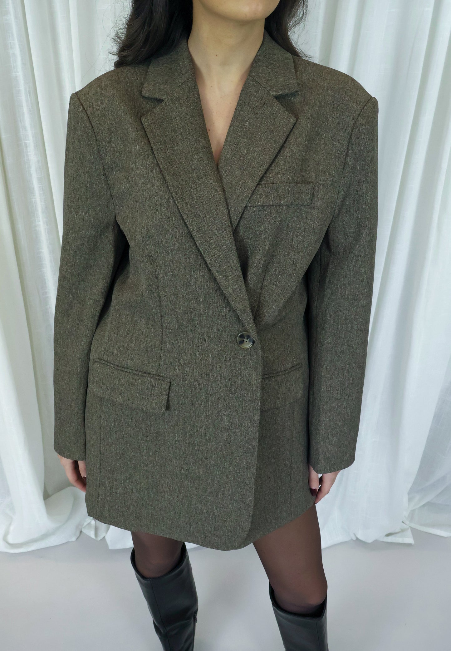 Blazer - Bruin met gouden gloed