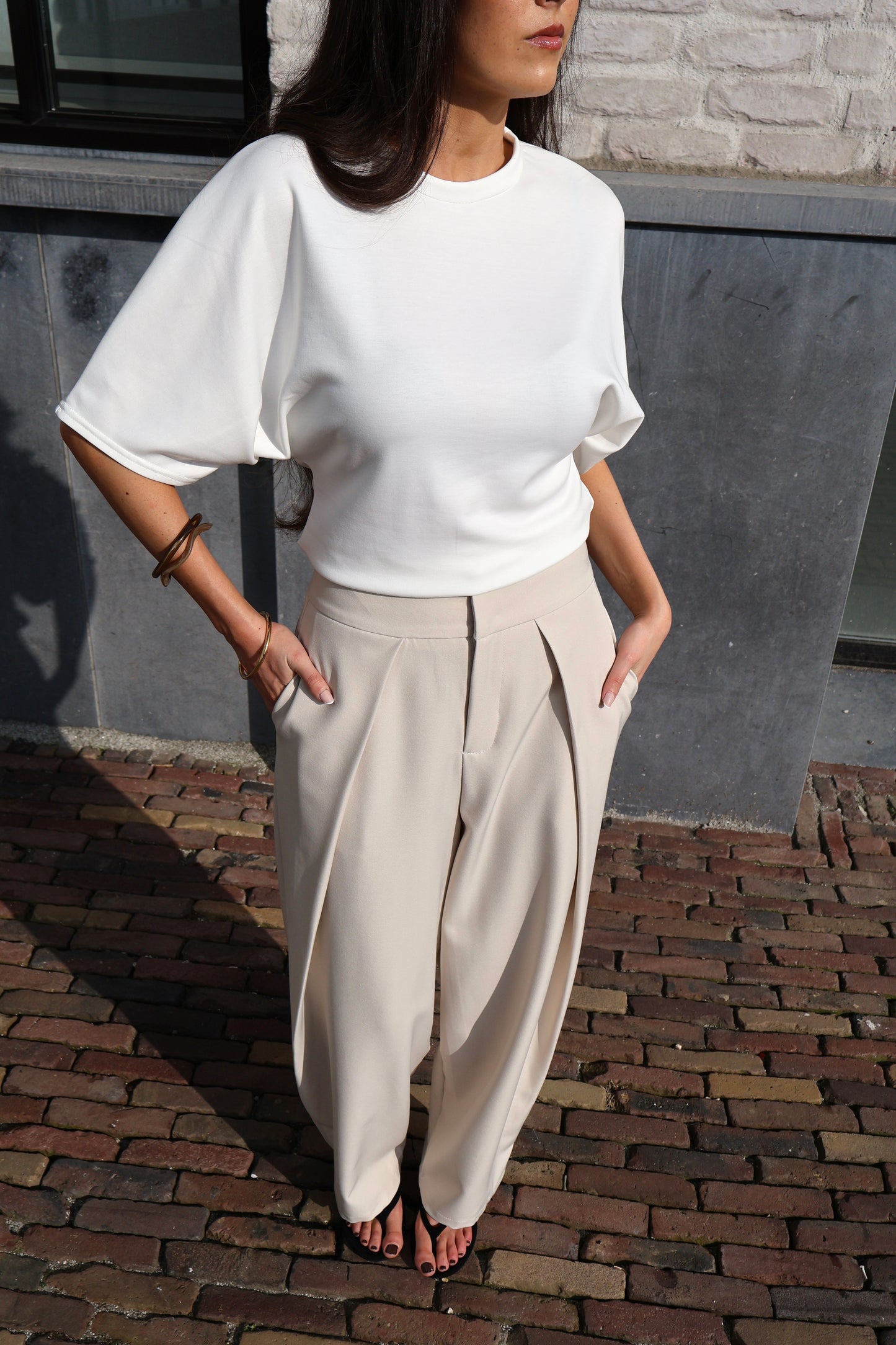 Getailleerde basic - Wit