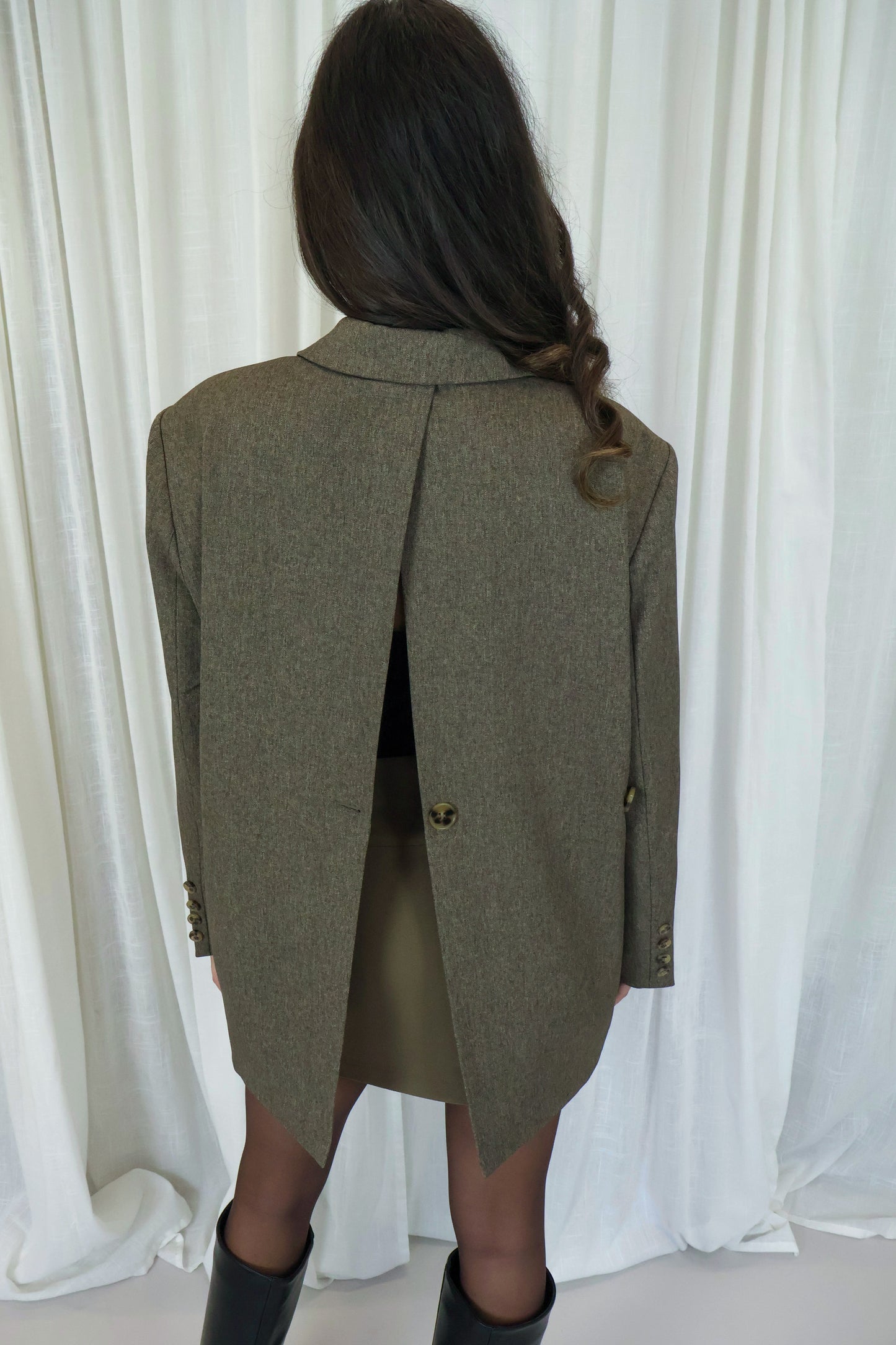 Blazer - Bruin met gouden gloed