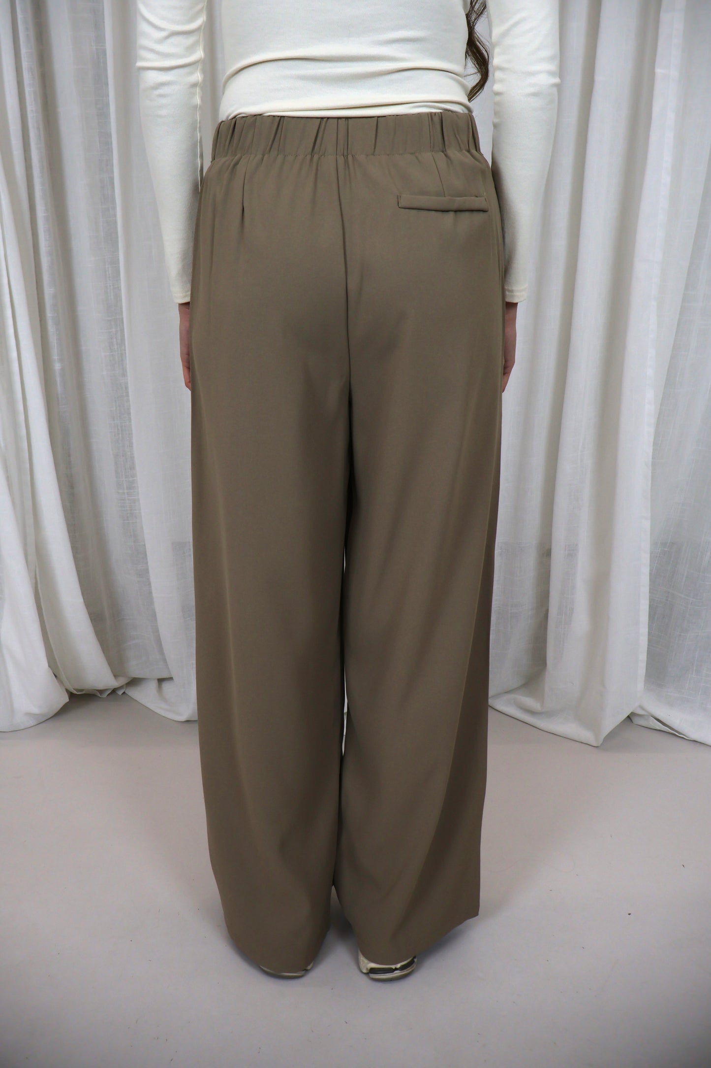 Pantalon met flap - Beige