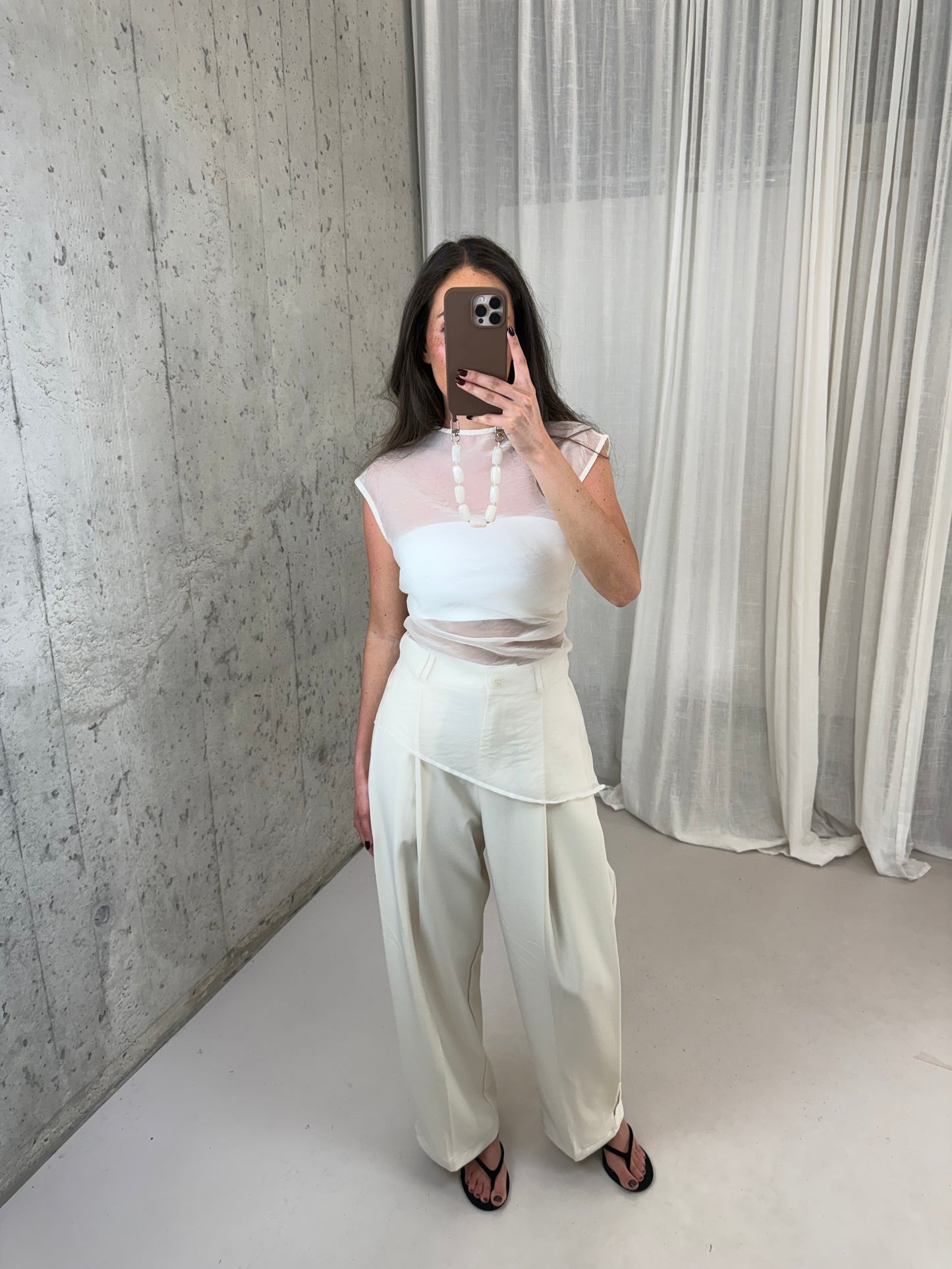 Mesh top - Creme