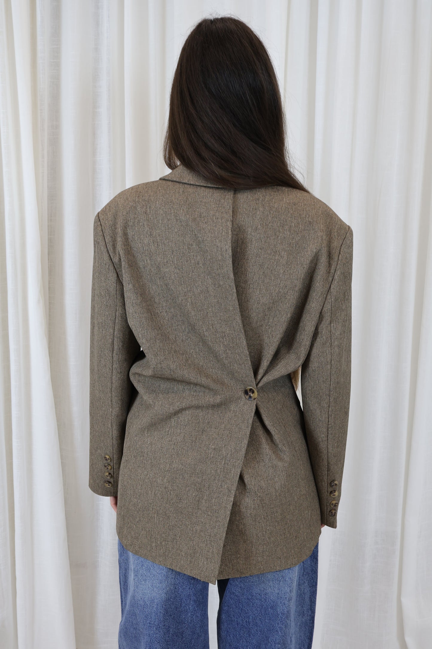 Blazer - Bruin met gouden gloed